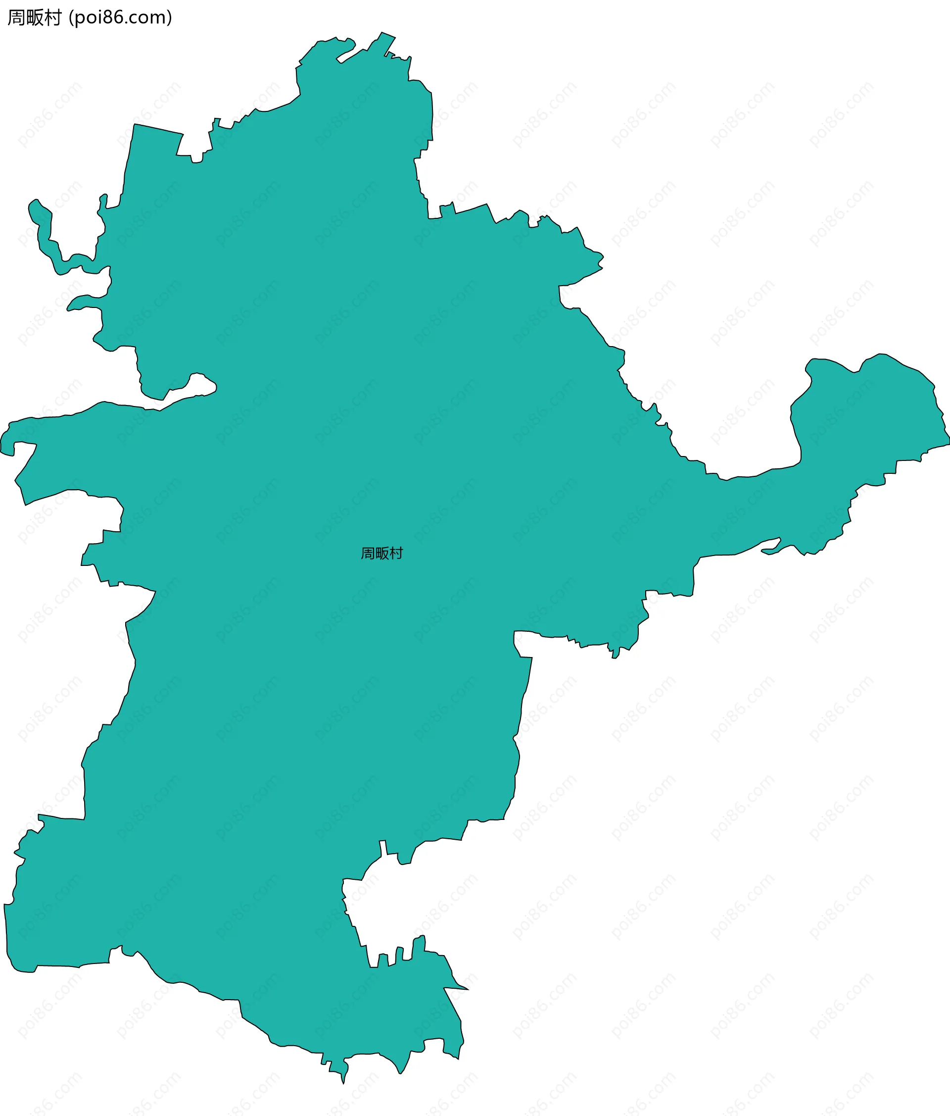 周畈村边界地图
