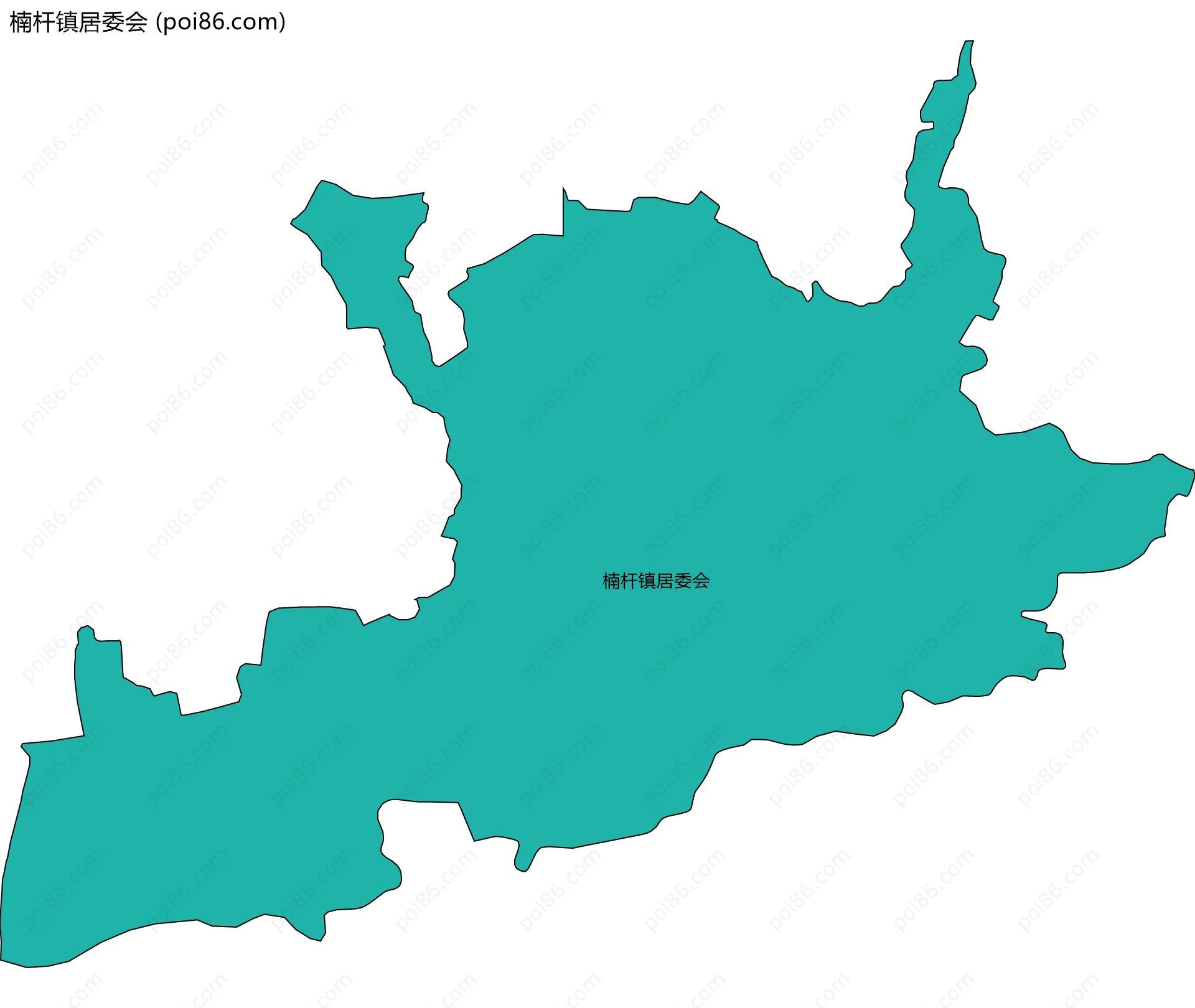 楠杆镇居委会边界地图
