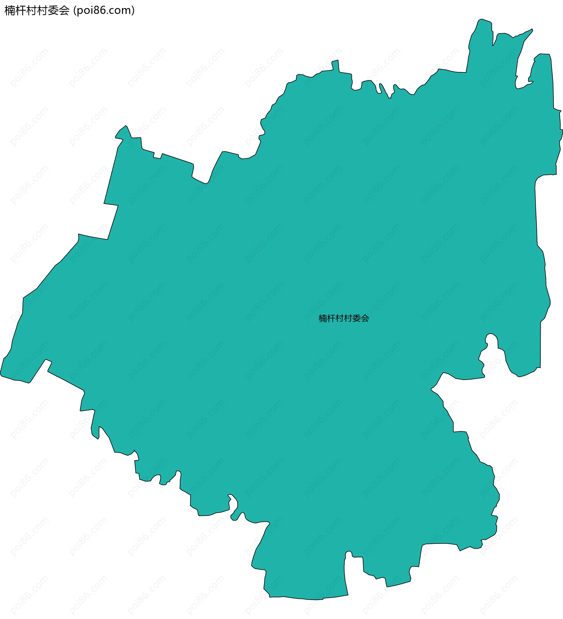 楠杆村村委会边界地图