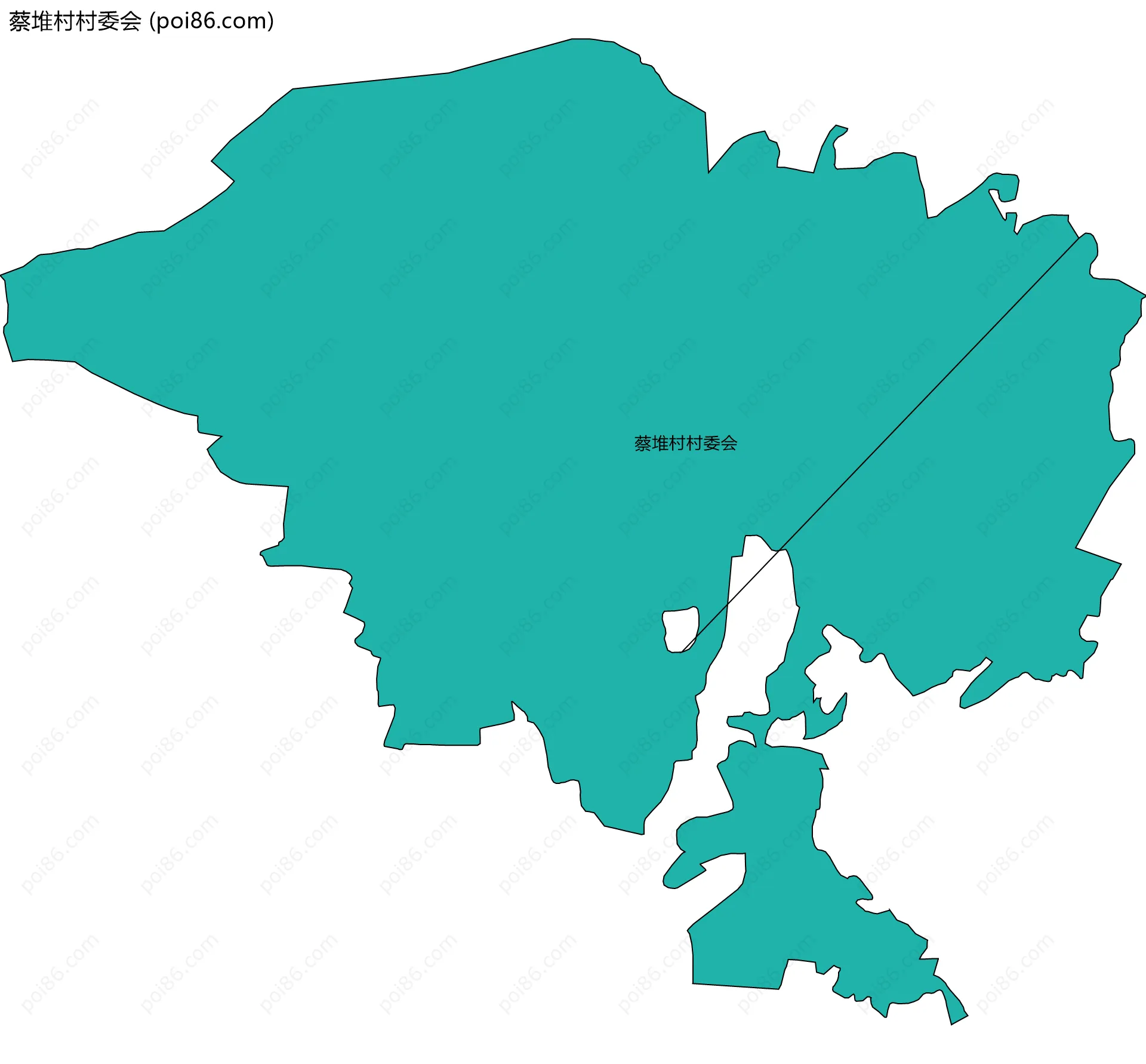蔡堆村村委会边界地图
