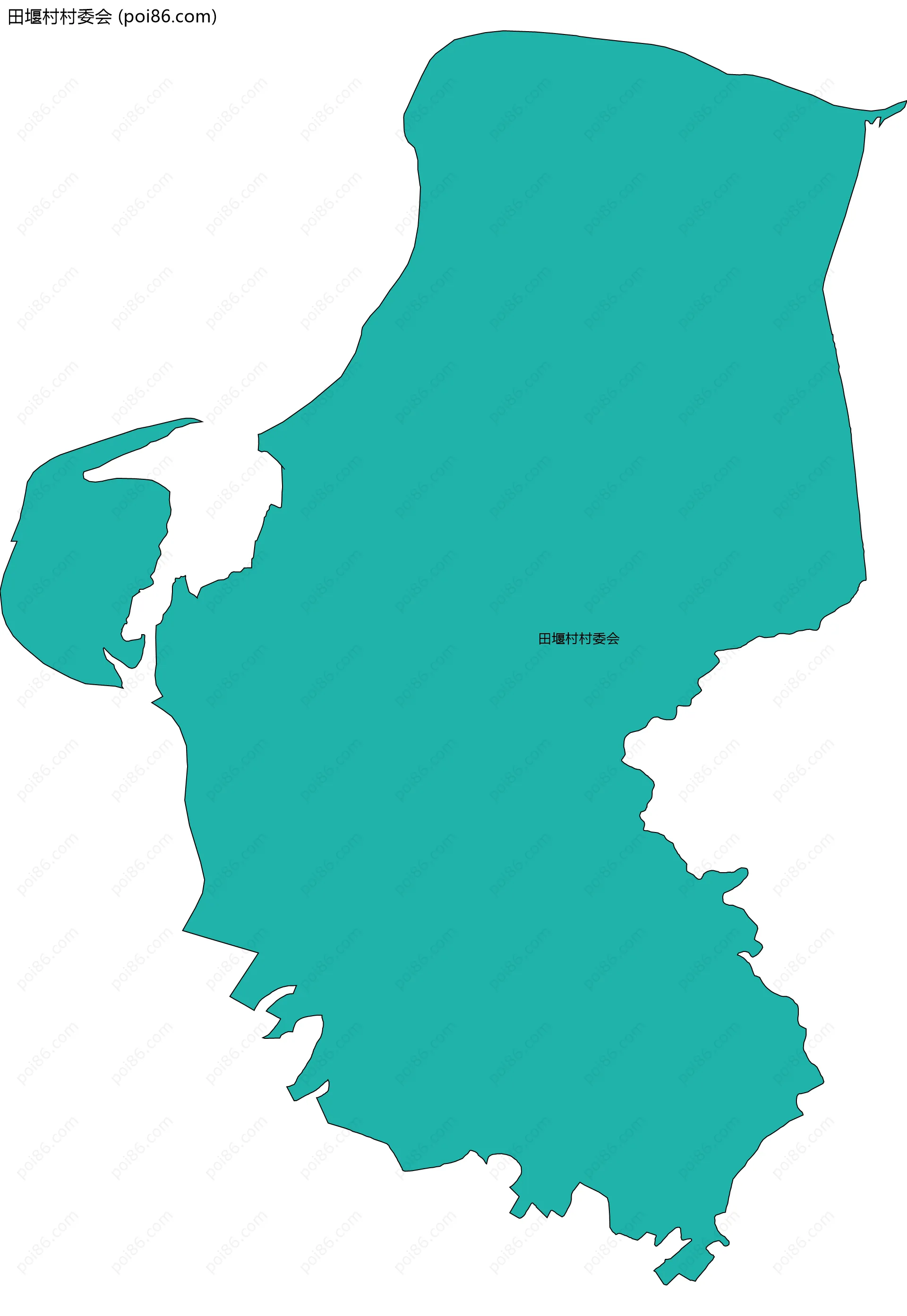 田堰村村委会边界地图