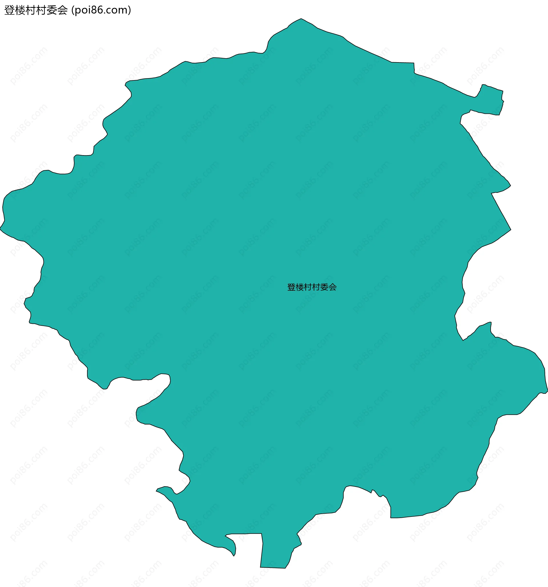 登楼村村委会边界地图
