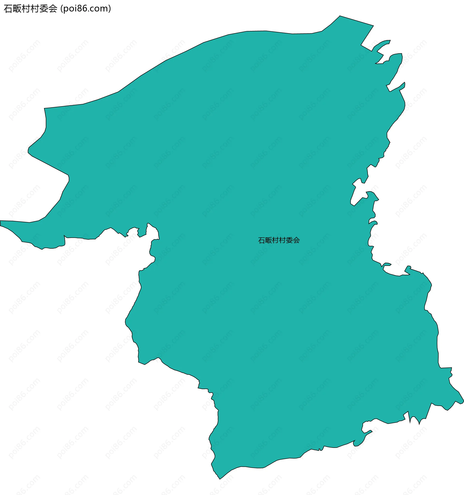 石畈村村委会边界地图