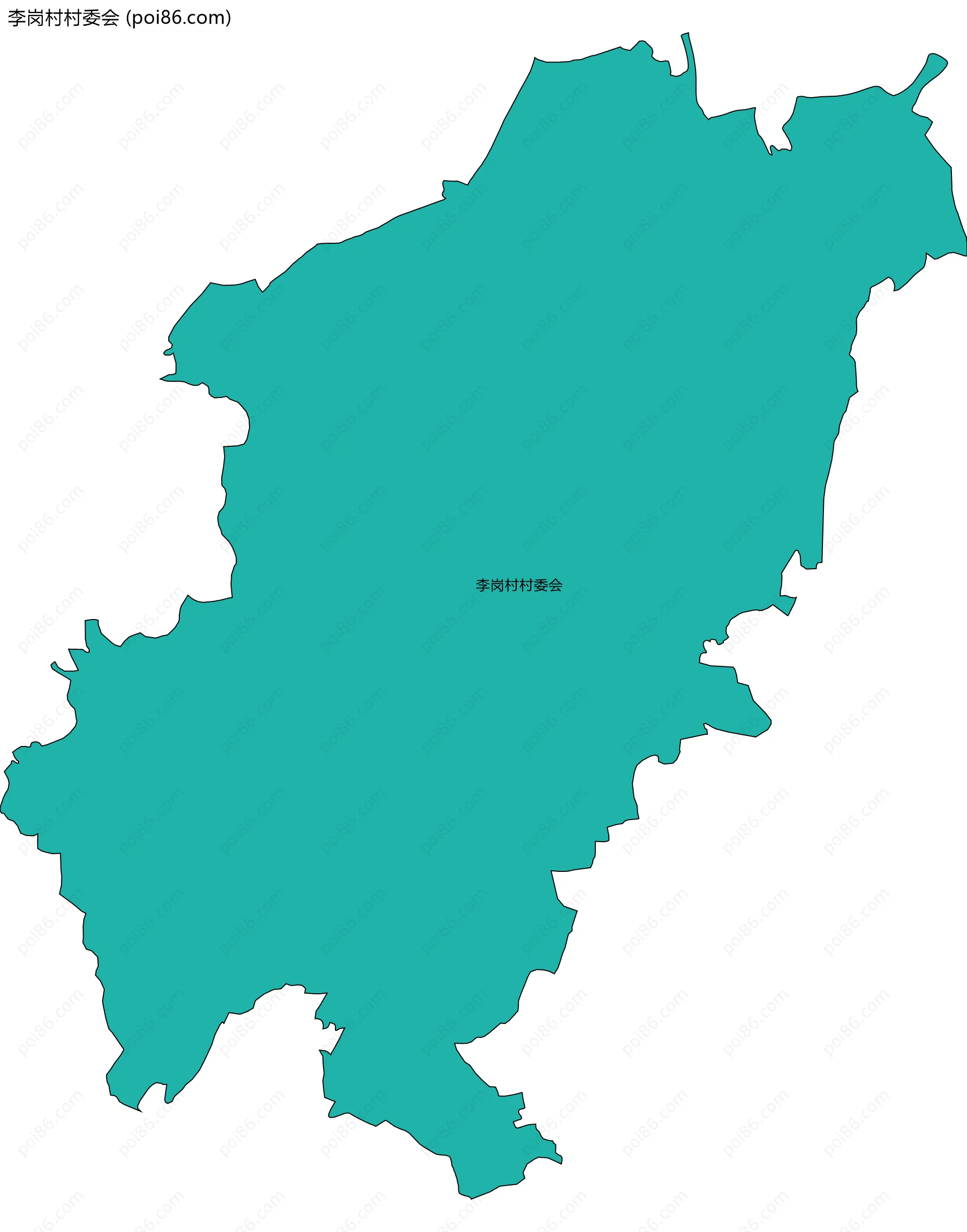 李岗村村委会边界地图