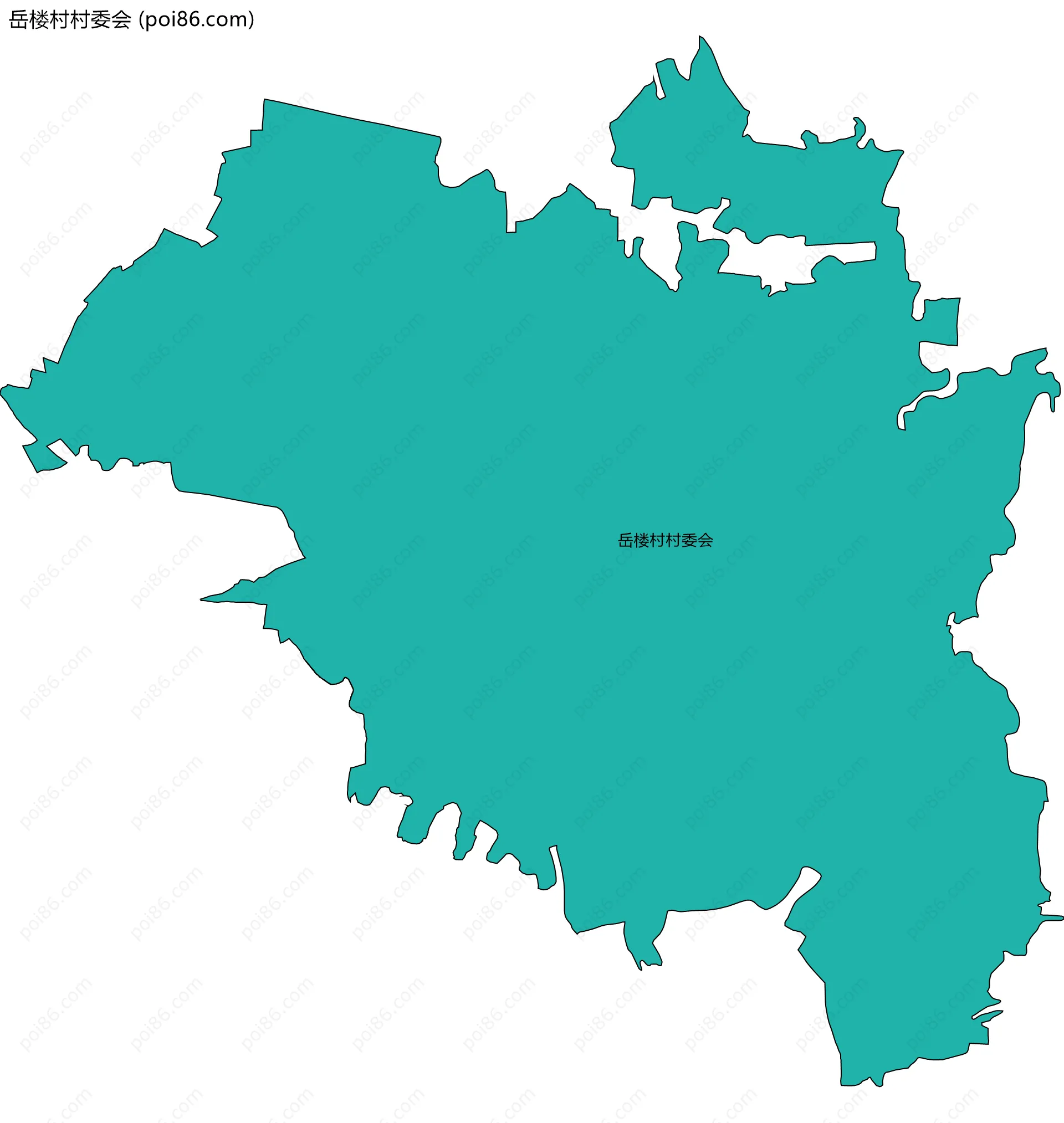 岳楼村村委会边界地图