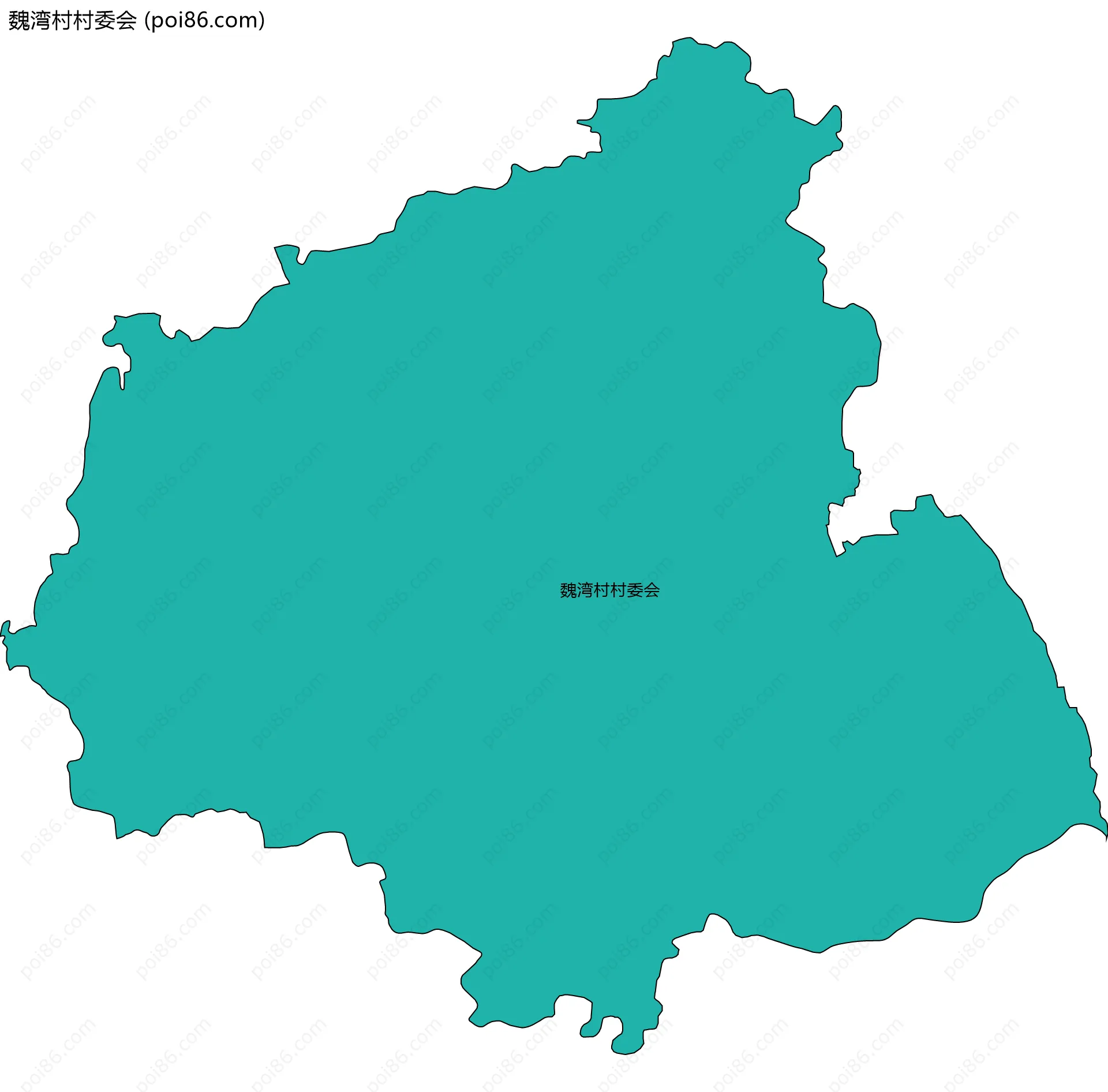 魏湾村村委会边界地图