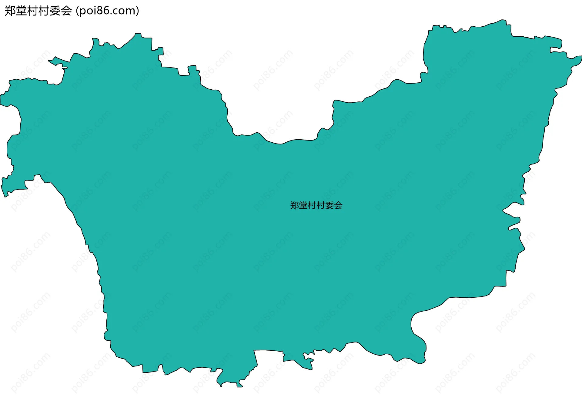 郑堂村村委会边界地图