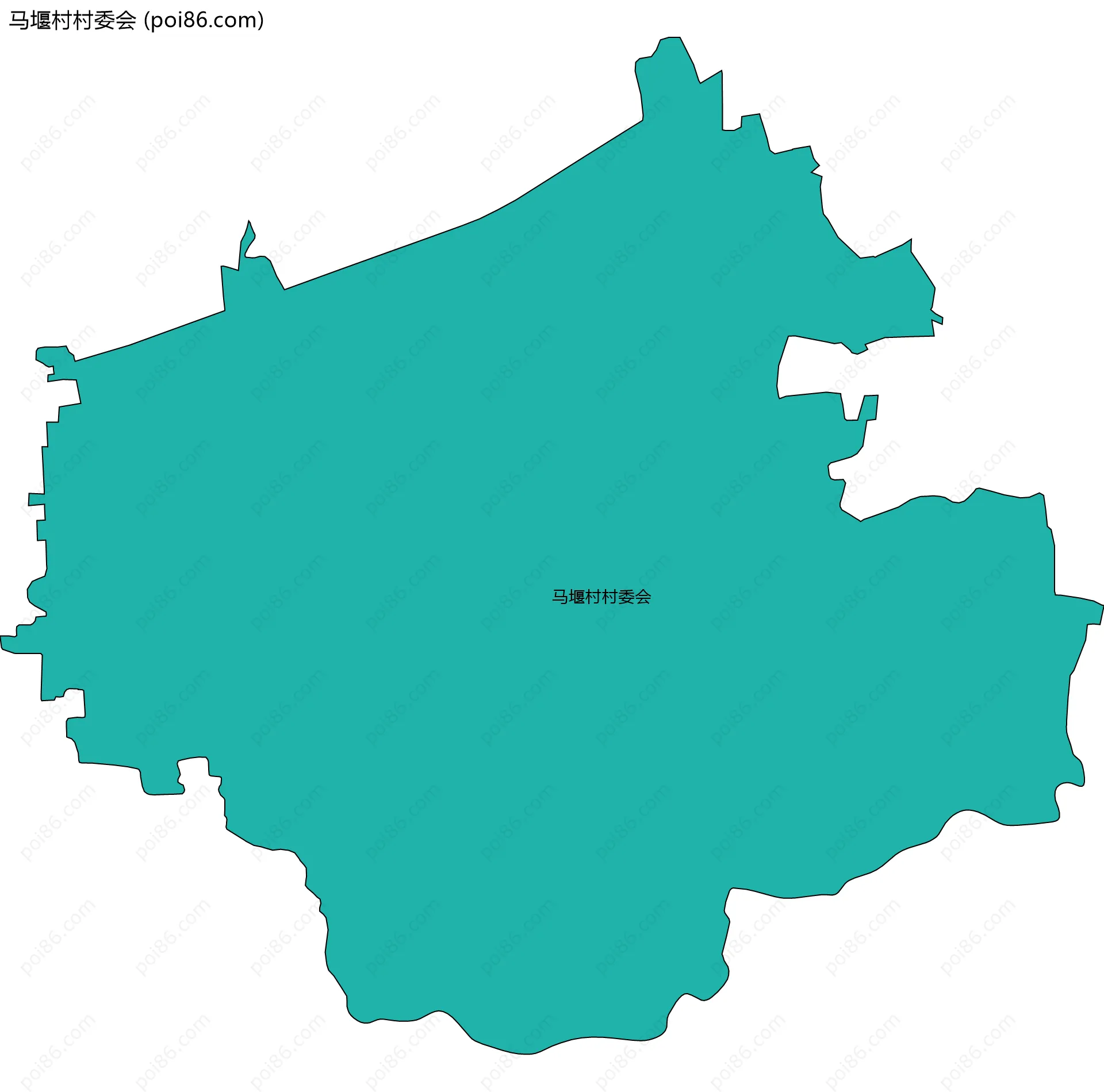 马堰村村委会边界地图