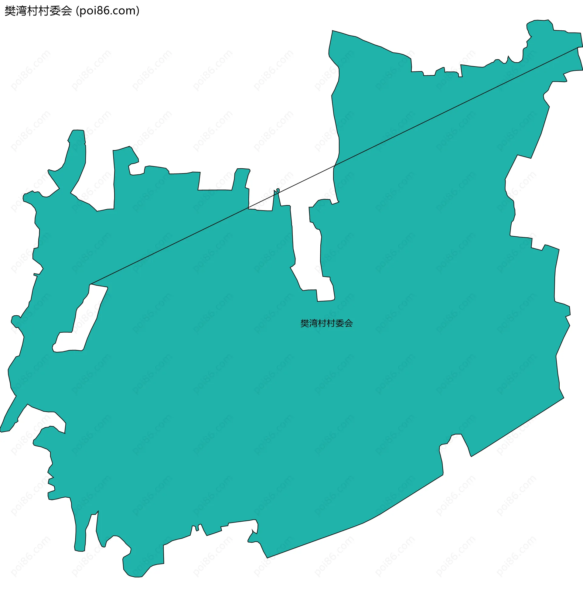 樊湾村村委会边界地图