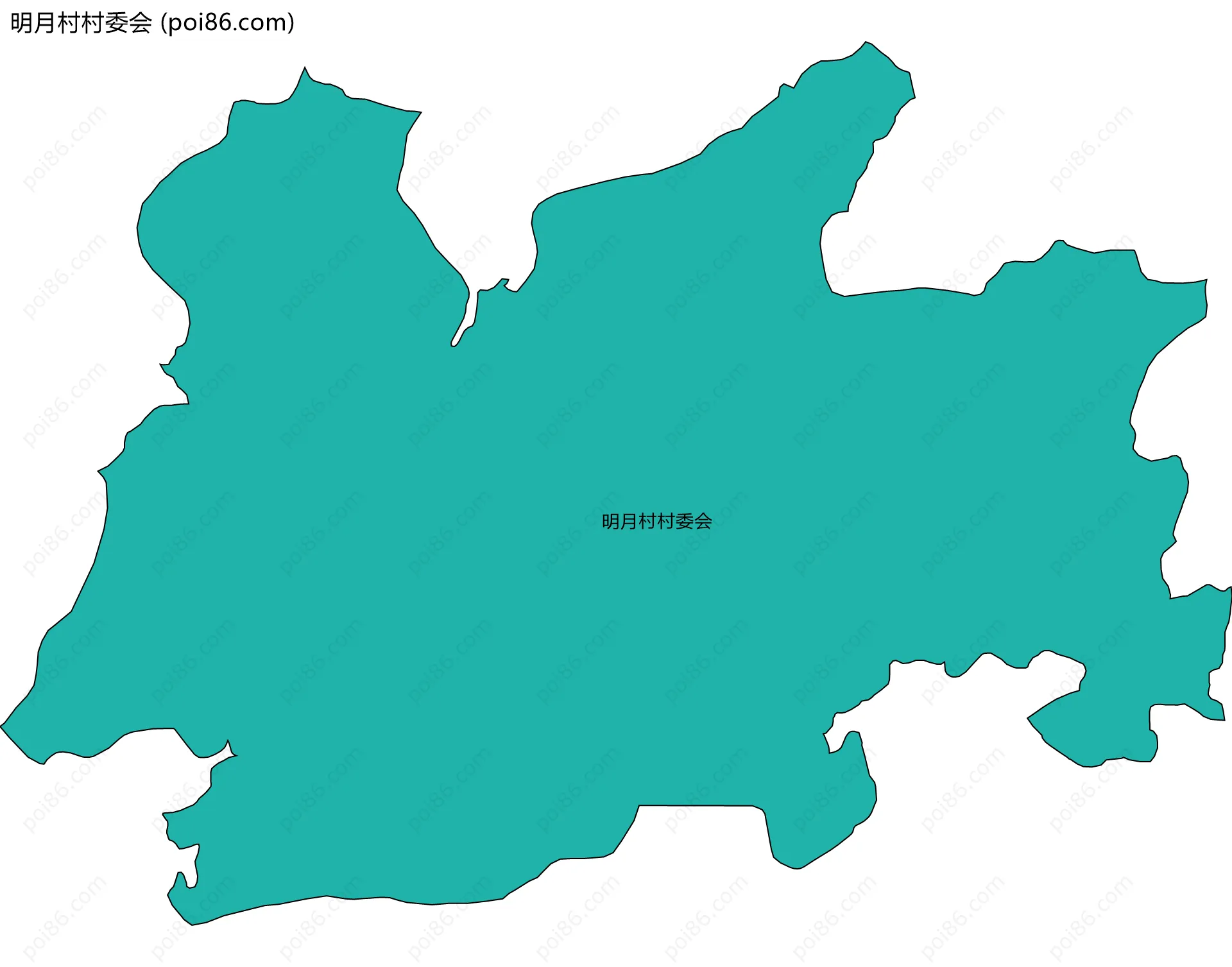 明月村村委会边界地图