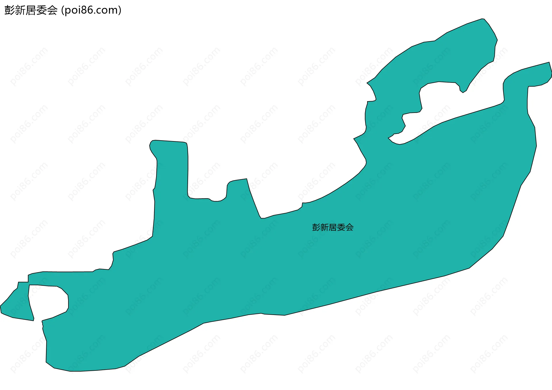 彭新居委会边界地图