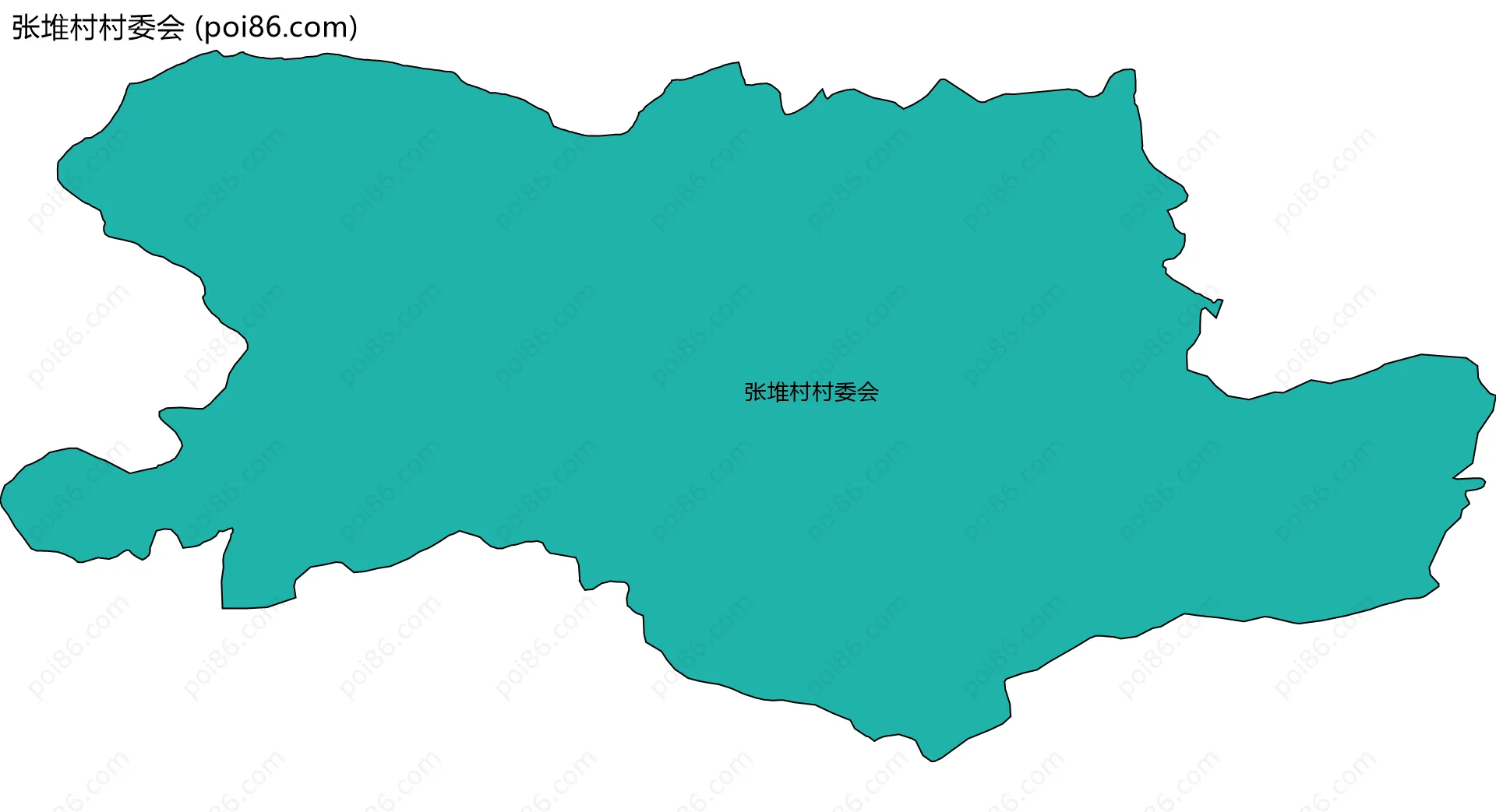 张堆村村委会边界地图