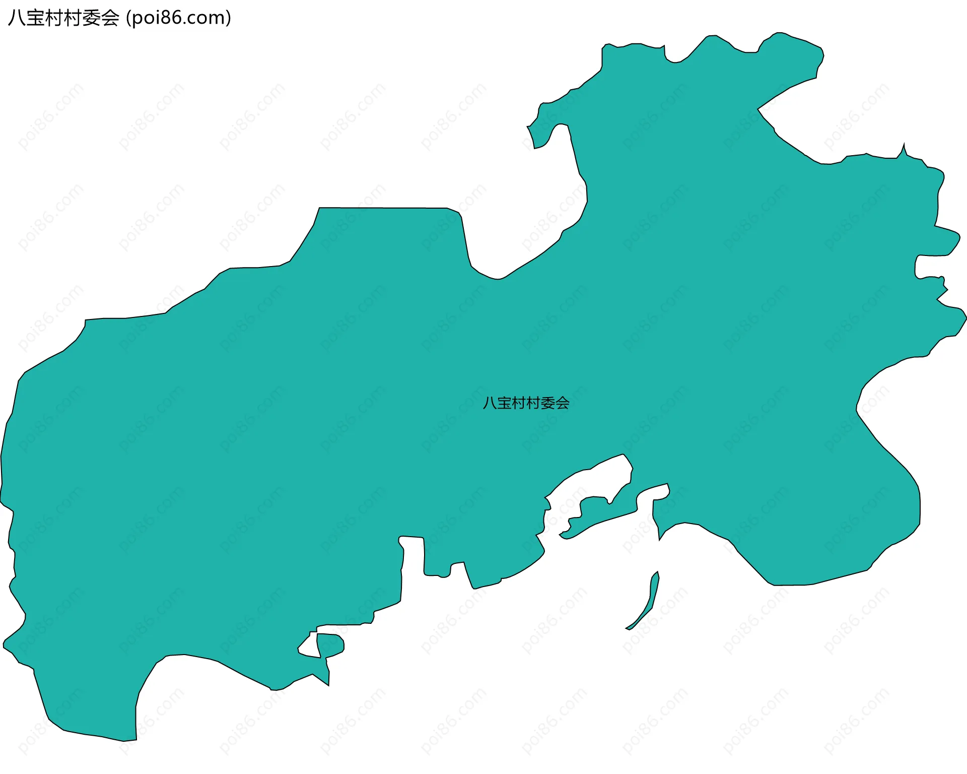 八宝村村委会边界地图