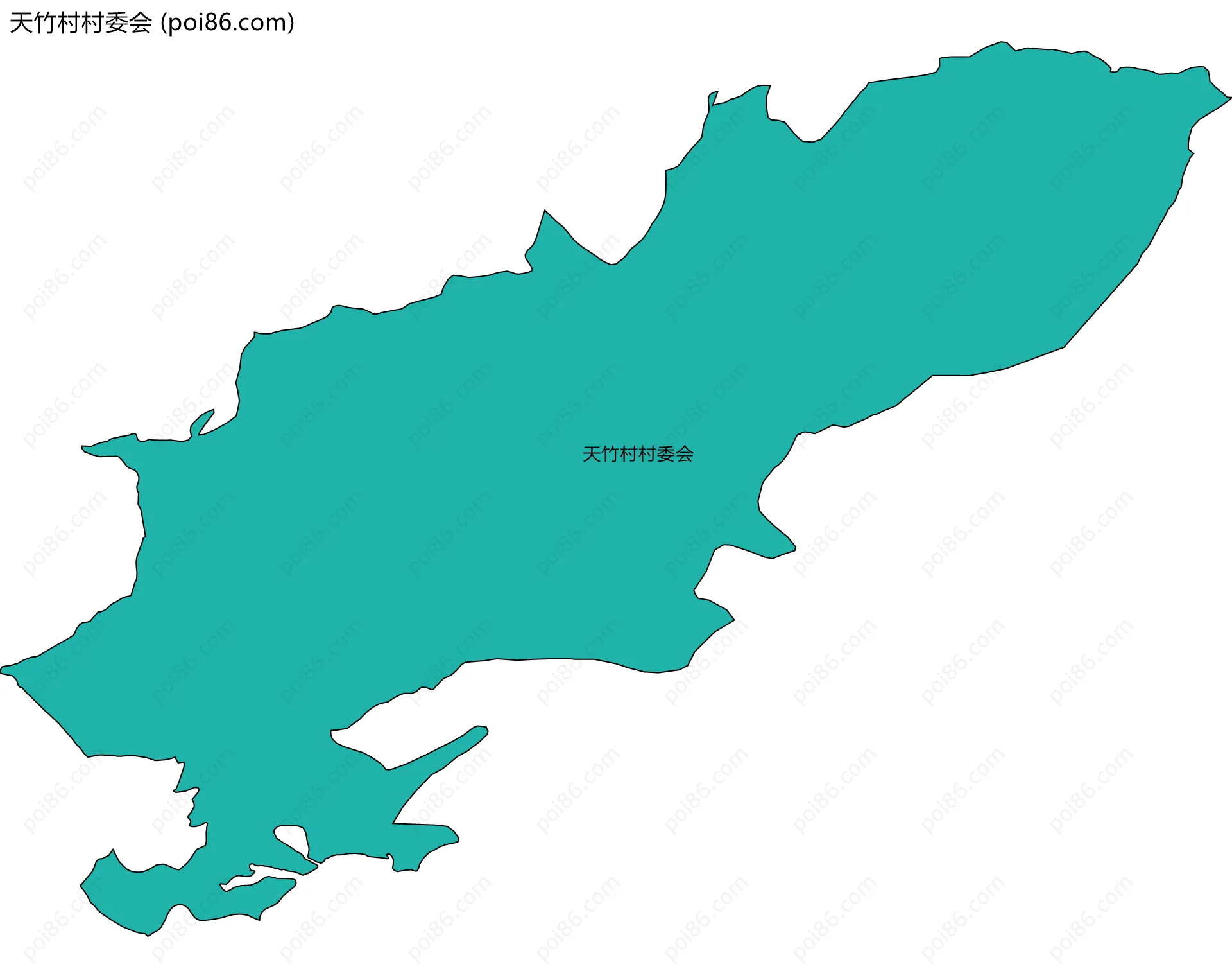 天竹村村委会边界地图
