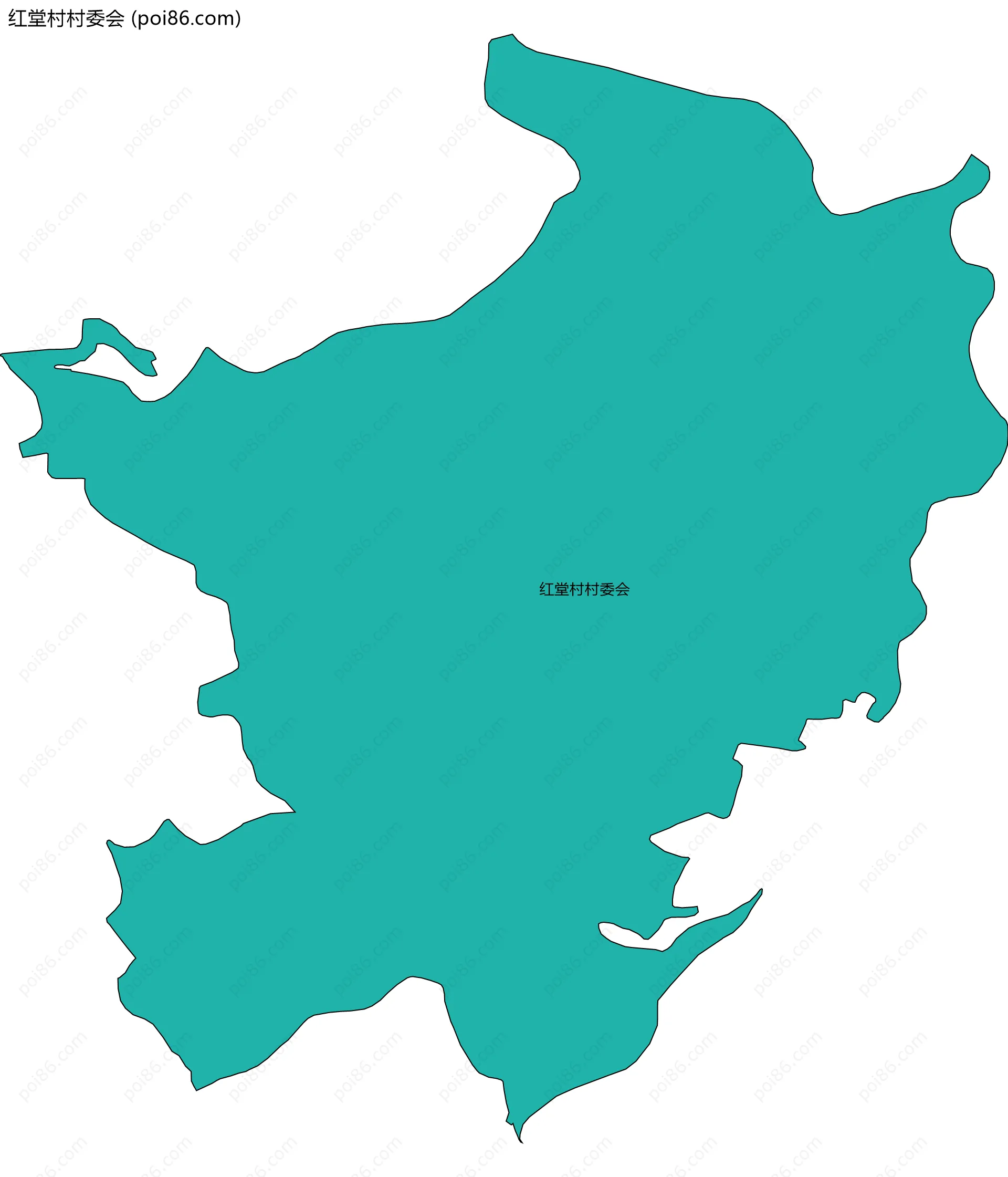 红堂村村委会边界地图