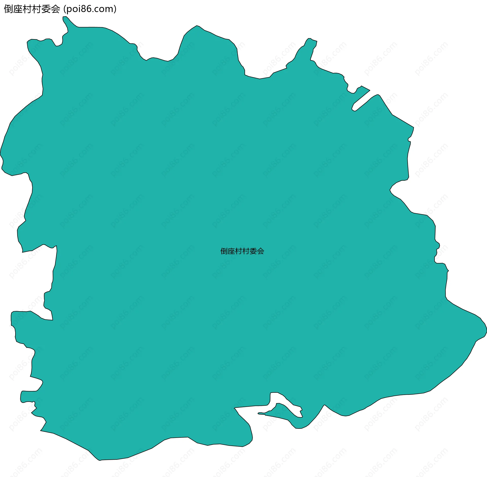 倒座村村委会边界地图