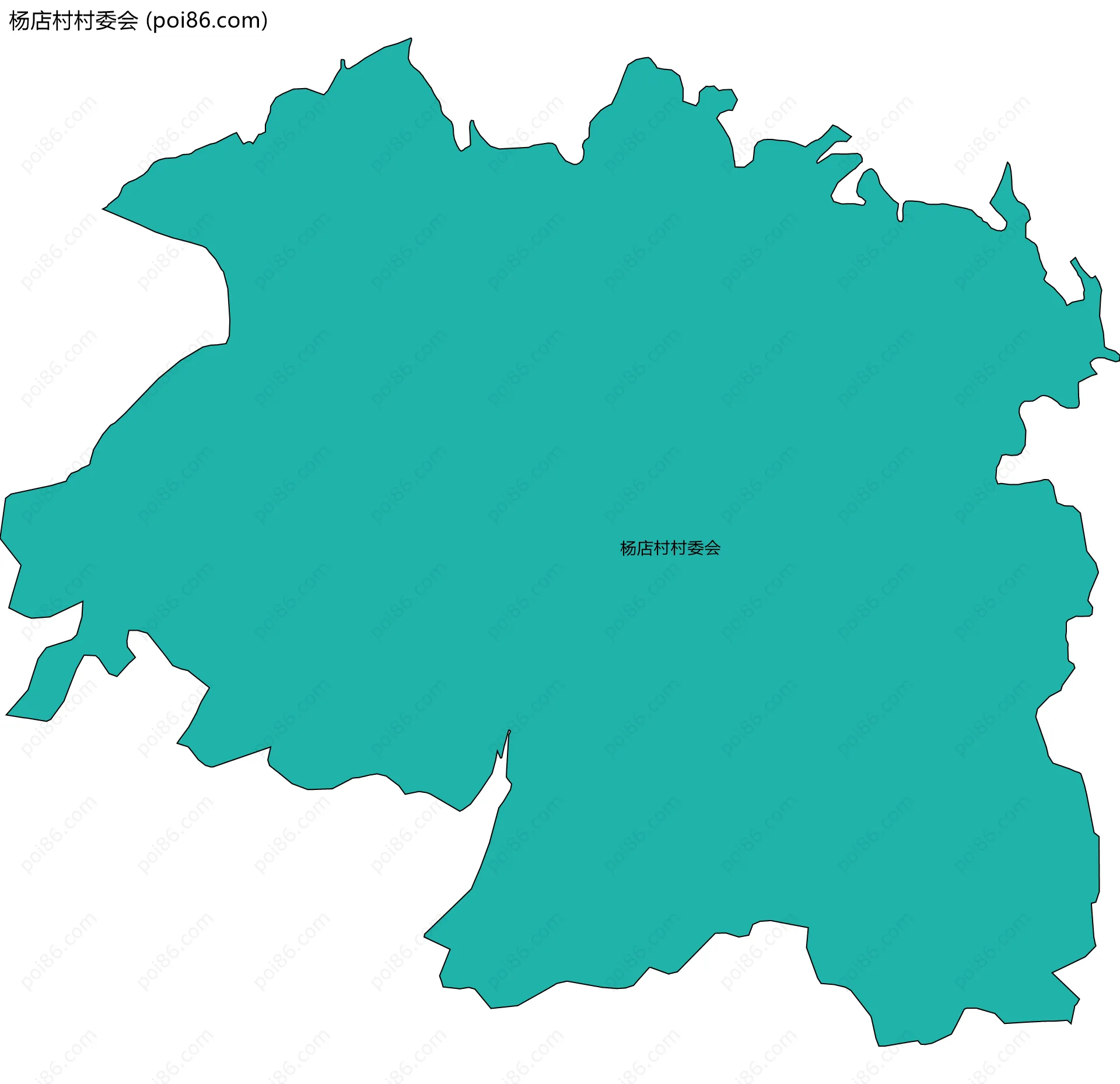 杨店村村委会边界地图