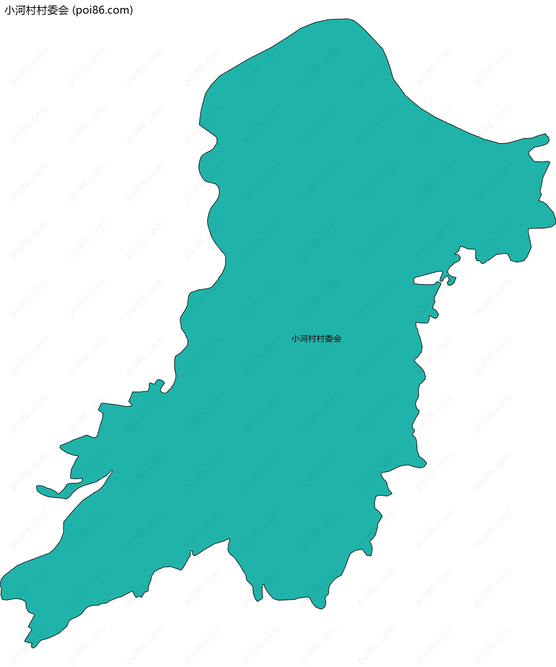 小河村村委会边界地图