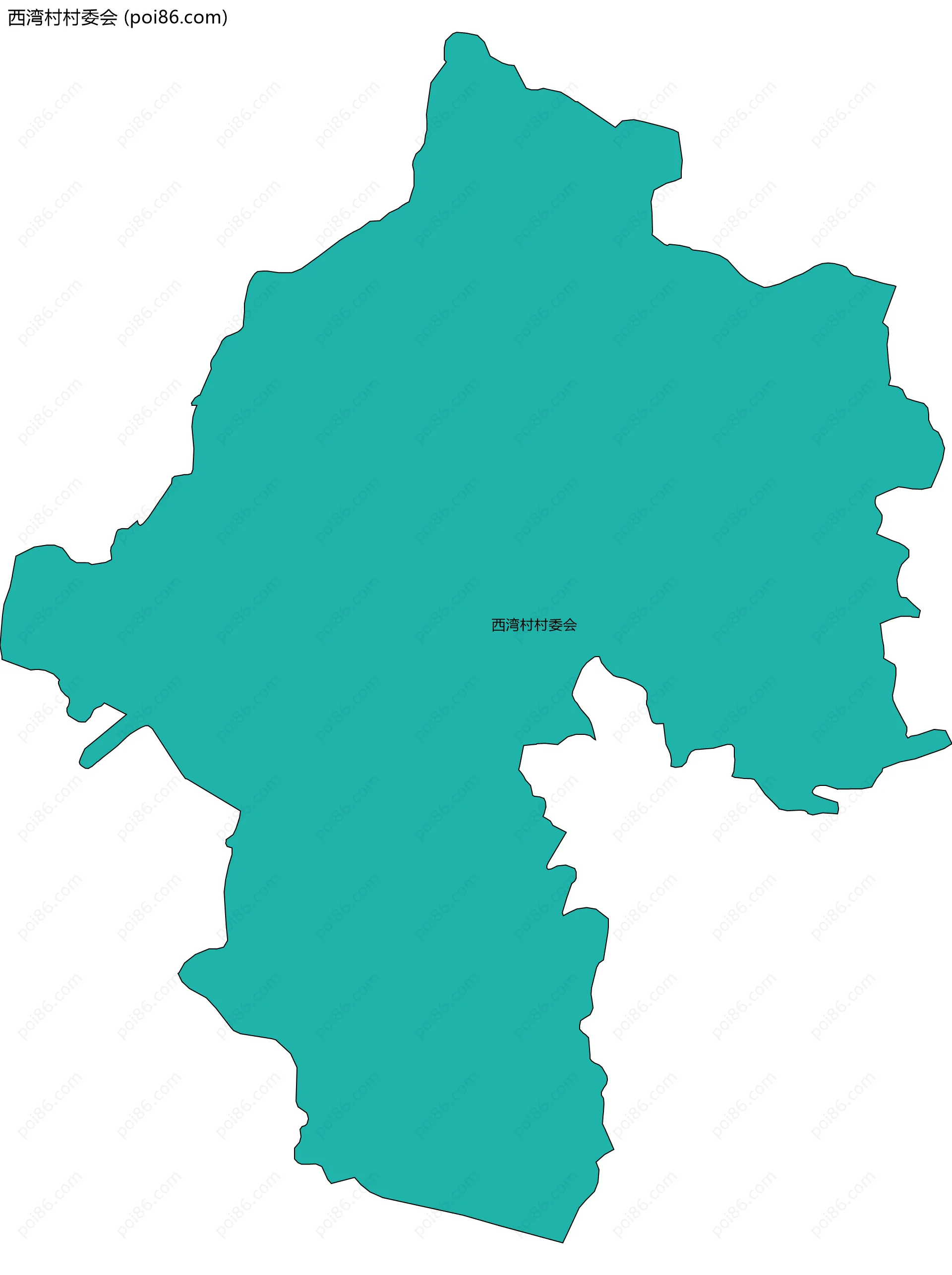 西湾村村委会边界地图