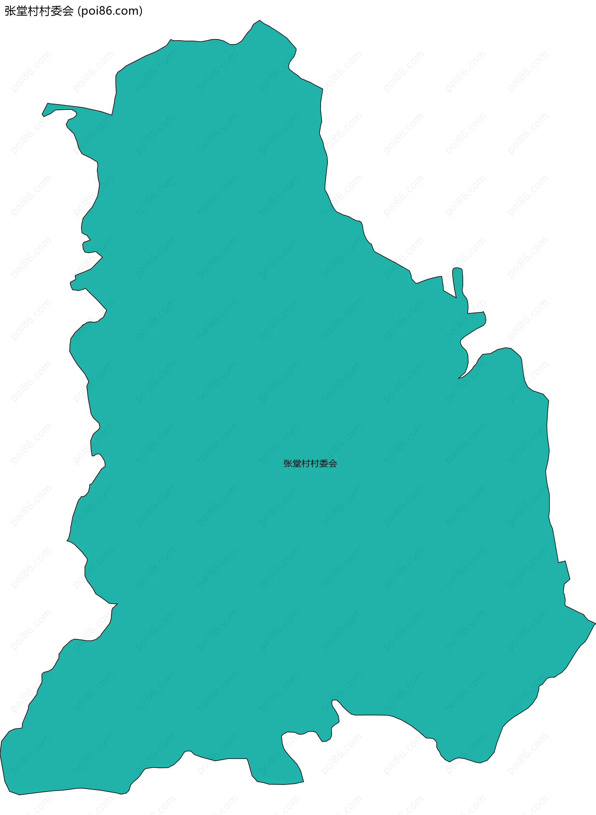 张堂村村委会边界地图