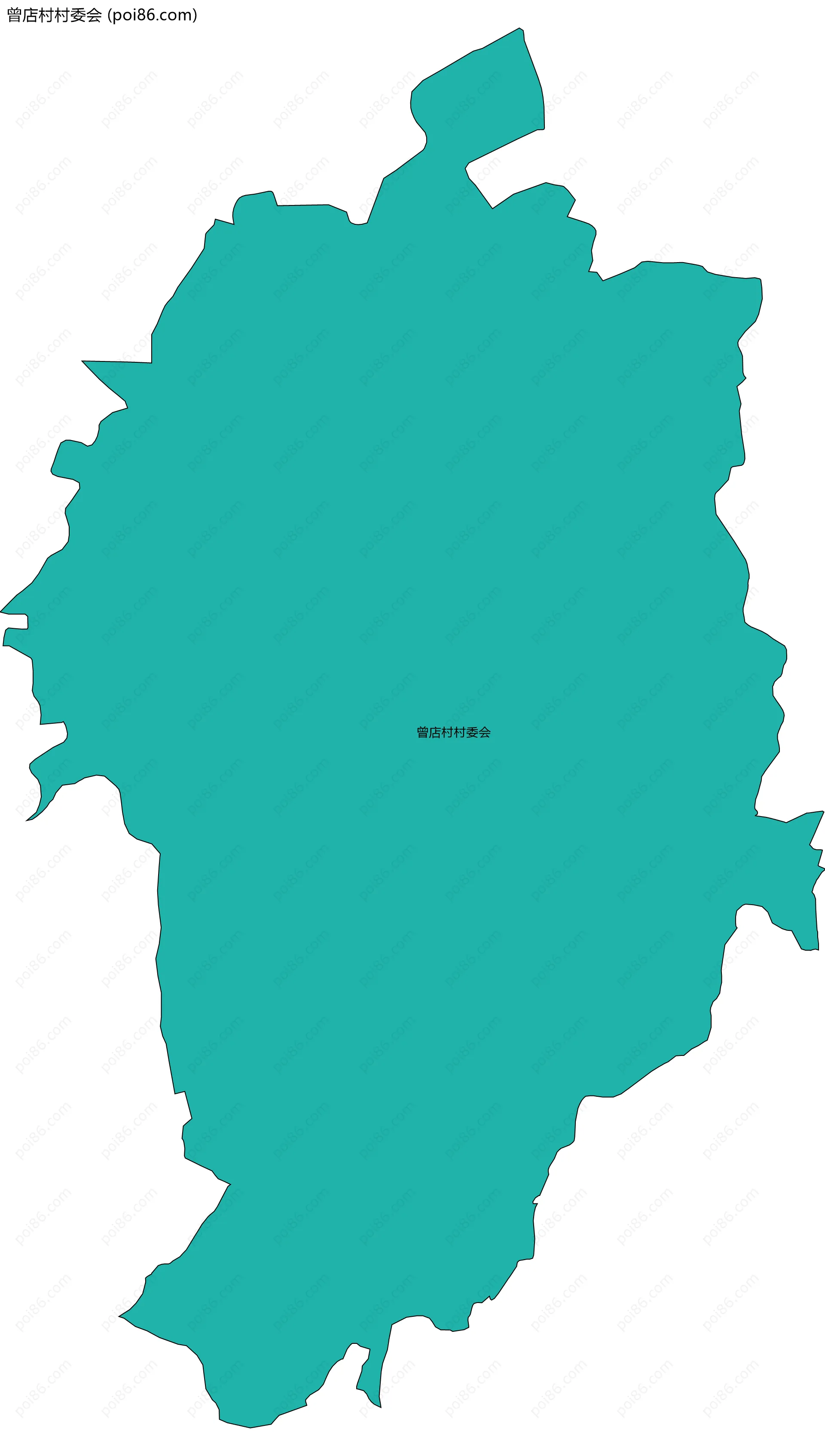 曾店村村委会边界地图