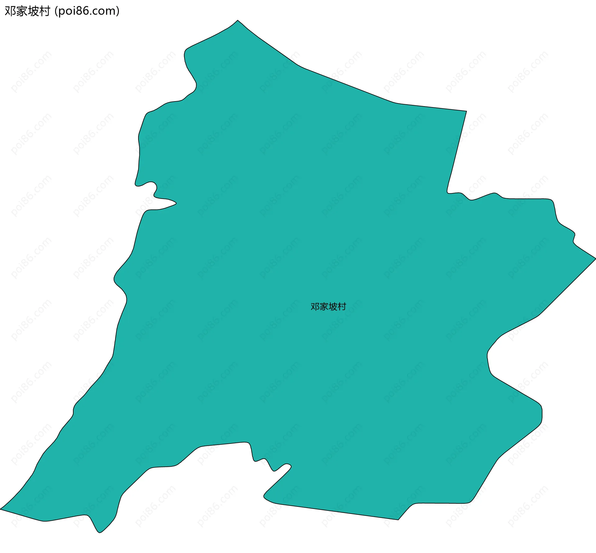 邓家坡村边界地图