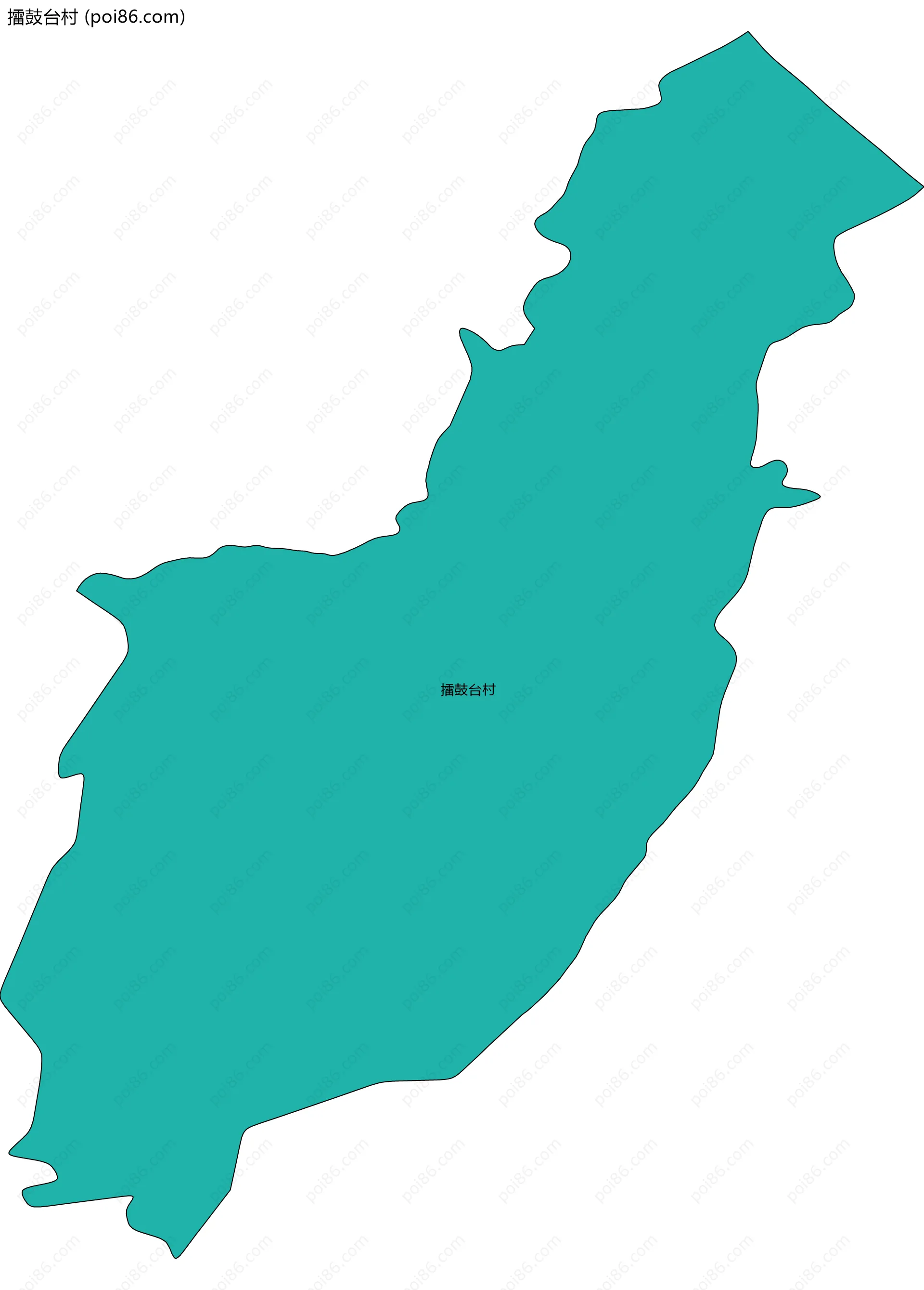 擂鼓台村边界地图