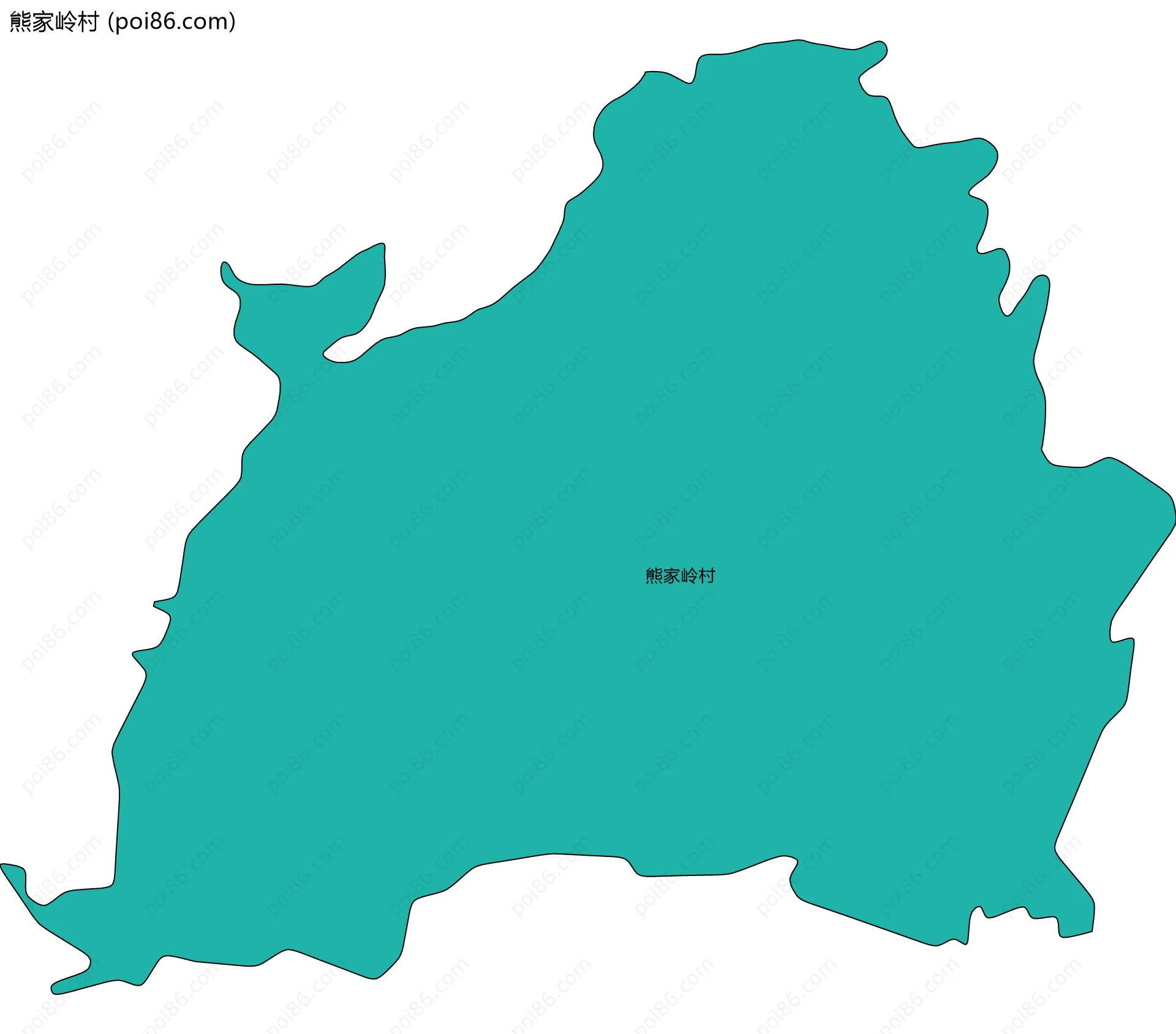 熊家岭村边界地图