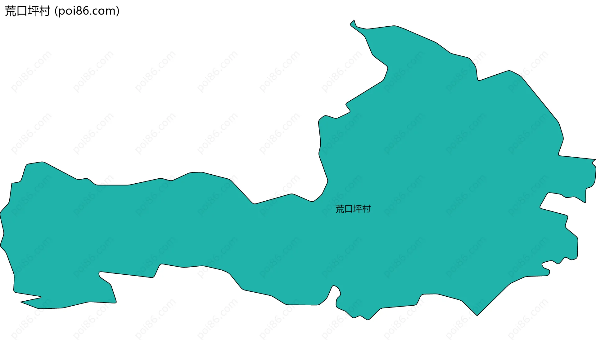 荒口坪村边界地图