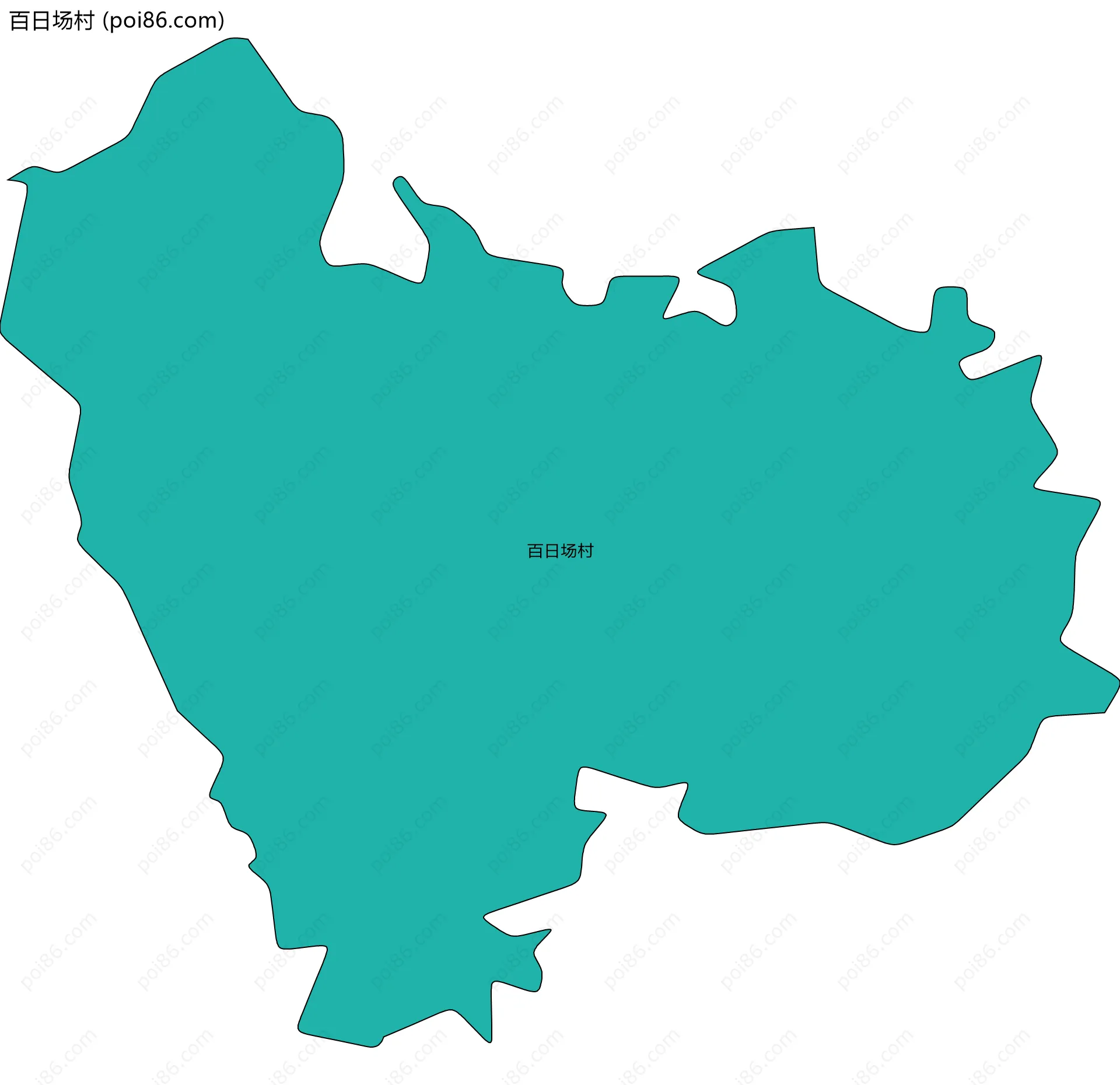百日场村边界地图