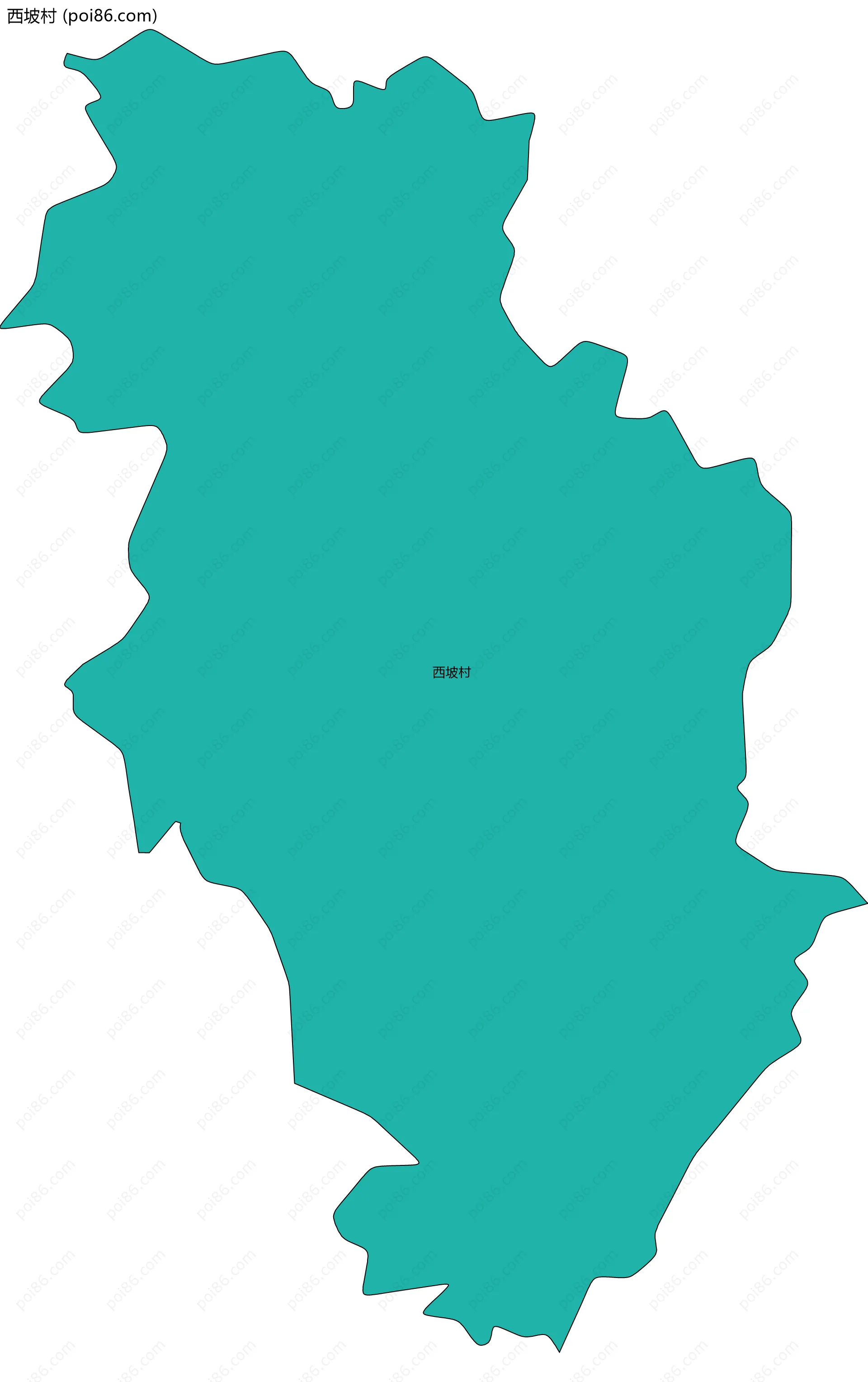 西坡村边界地图