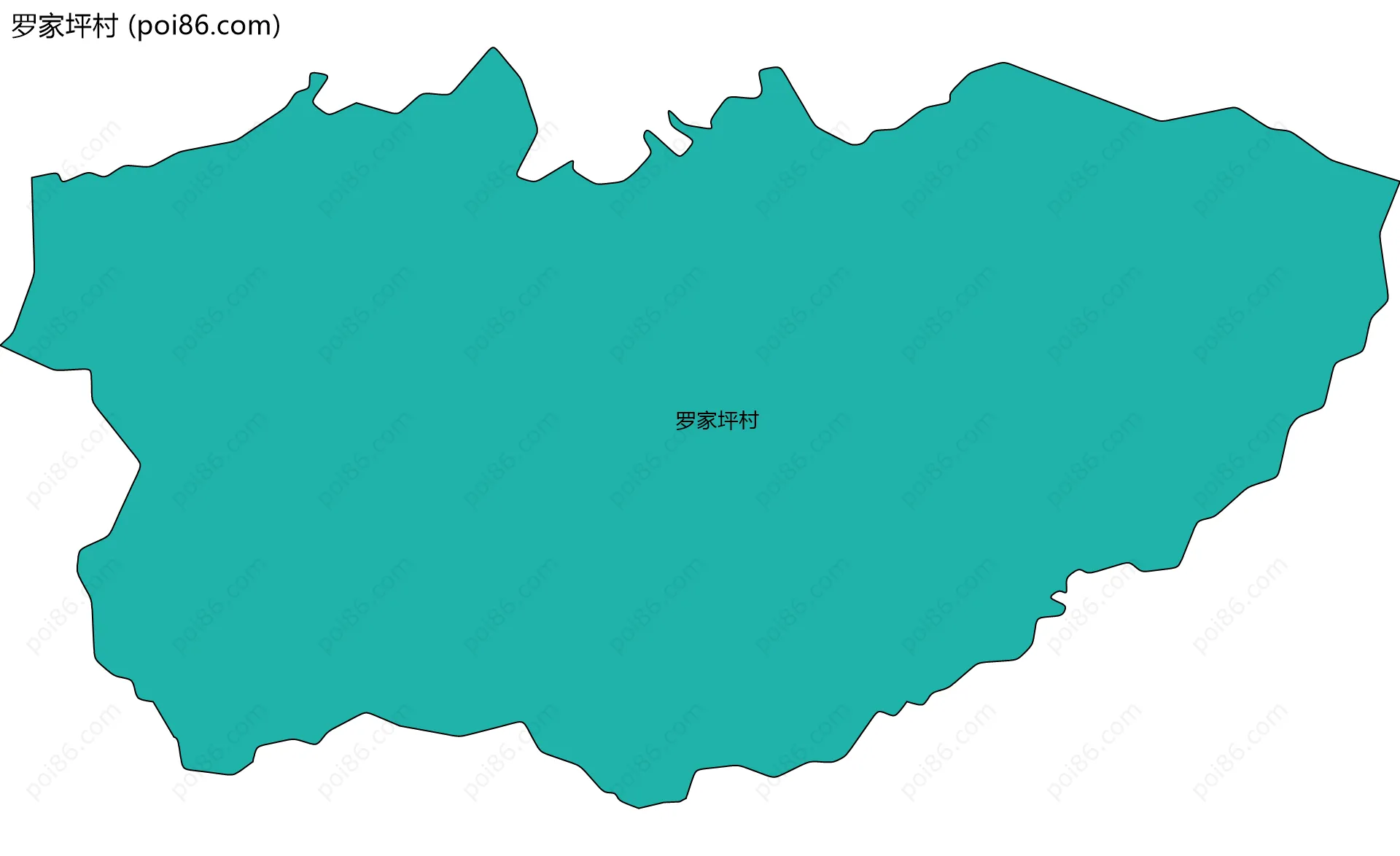 罗家坪村边界地图