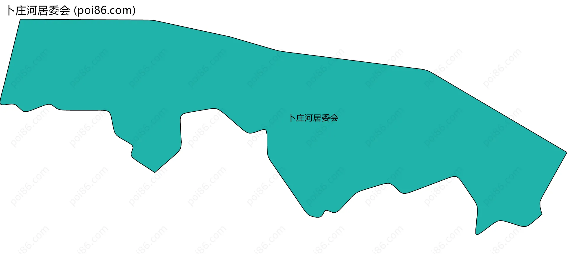 卜庄河居委会边界地图