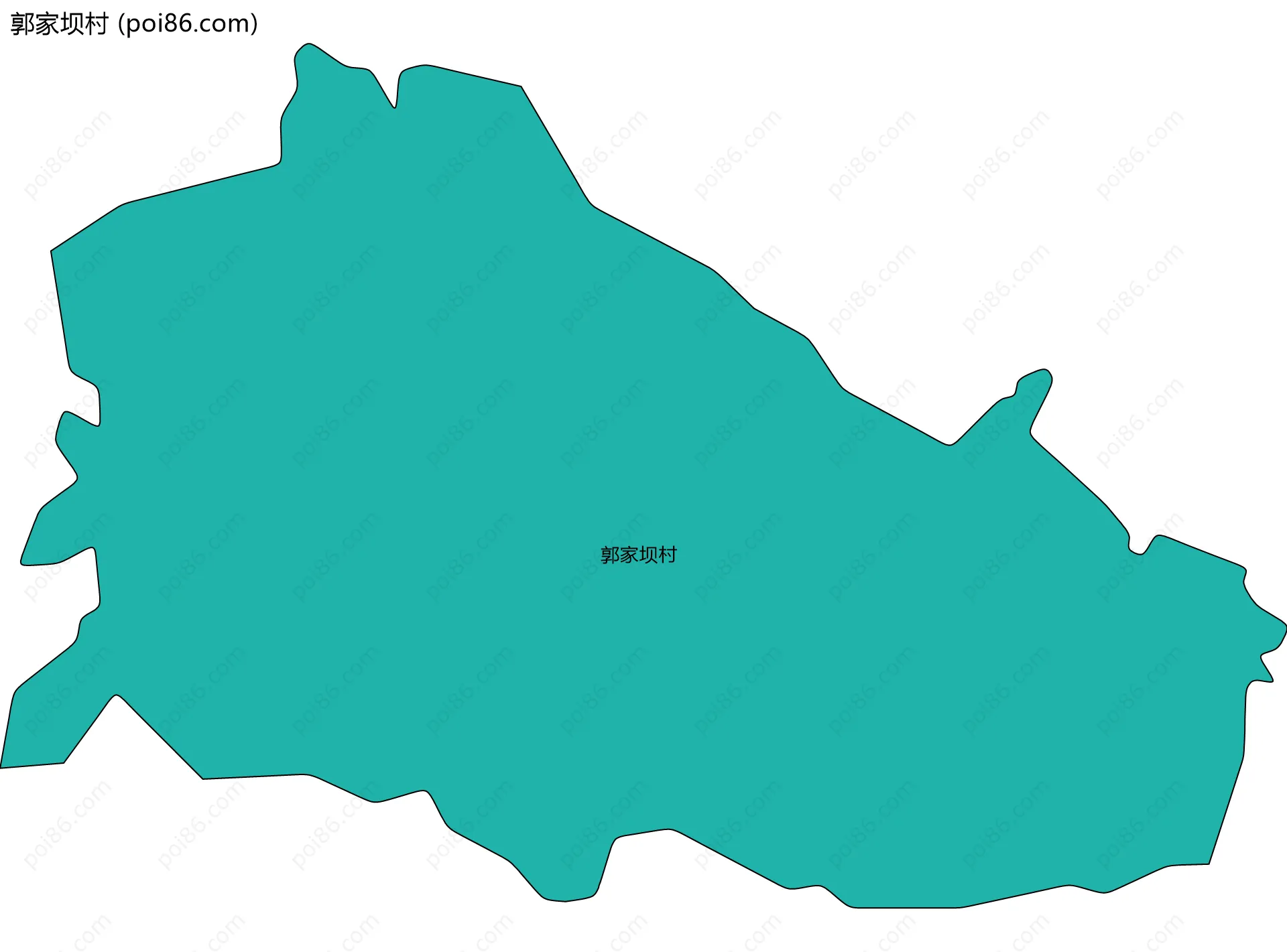 郭家坝村边界地图