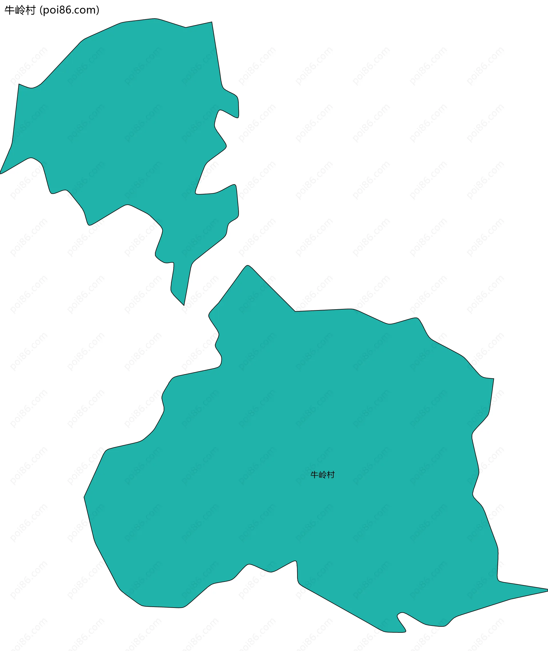 牛岭村边界地图