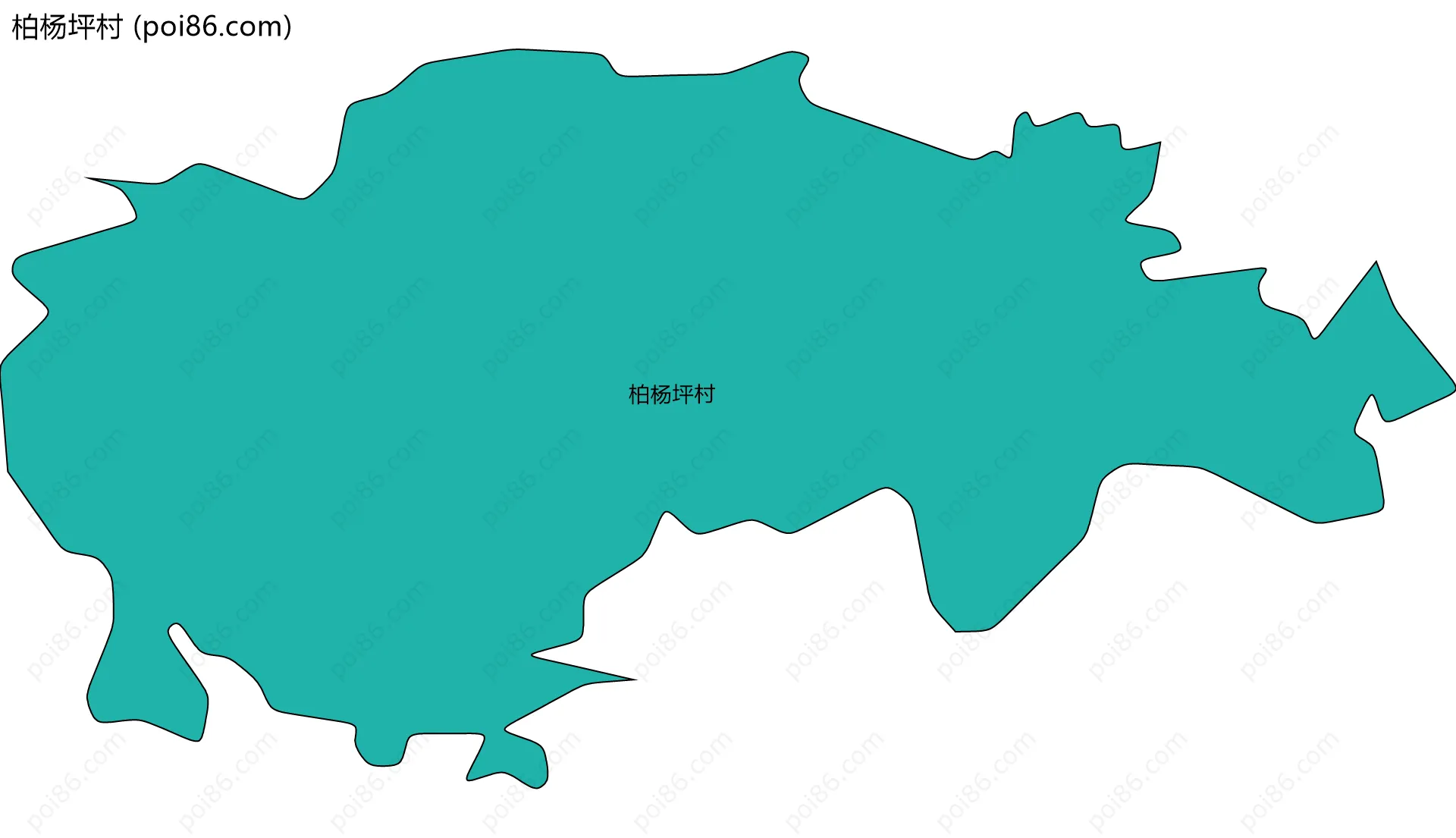 柏杨坪村边界地图