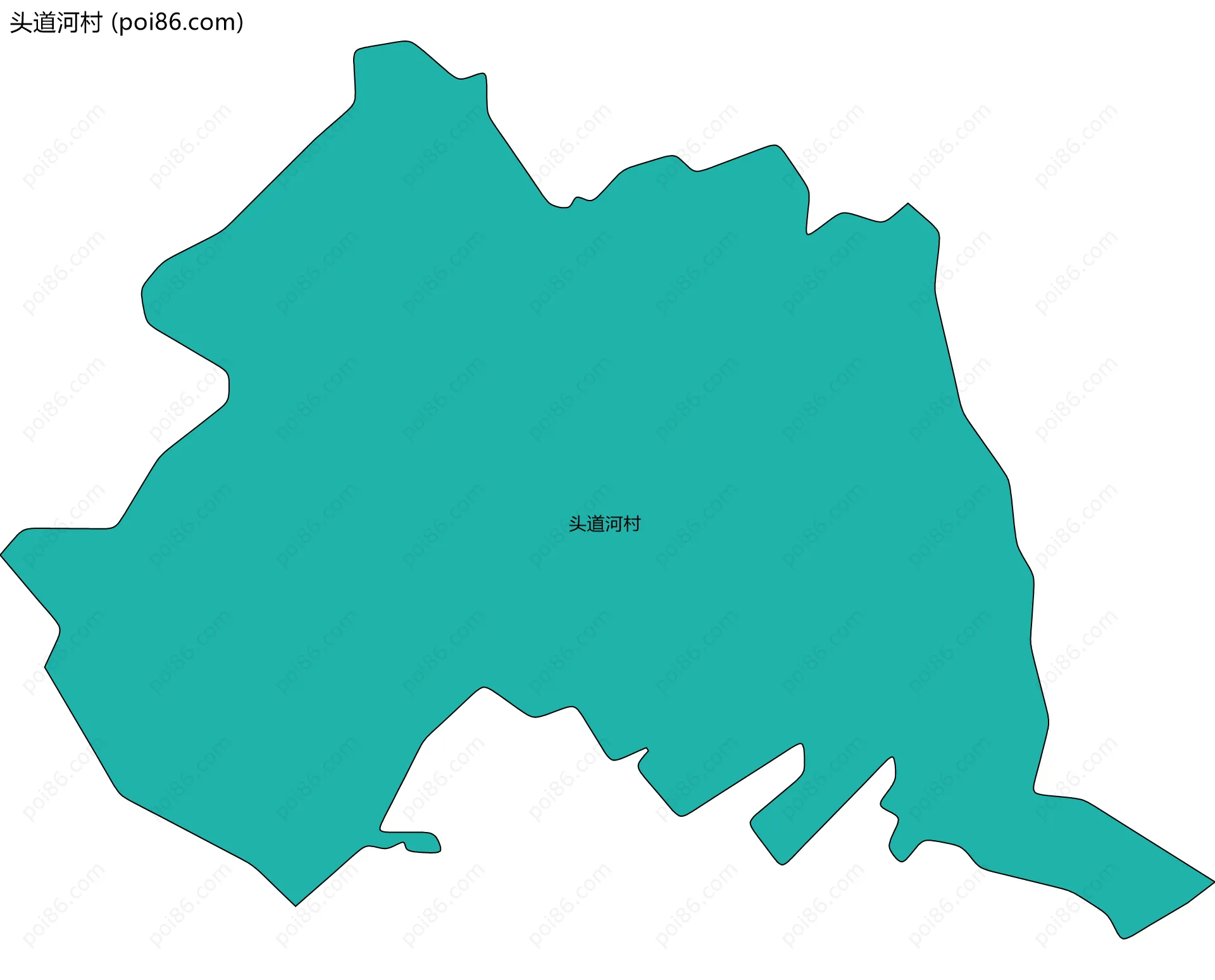 头道河村边界地图