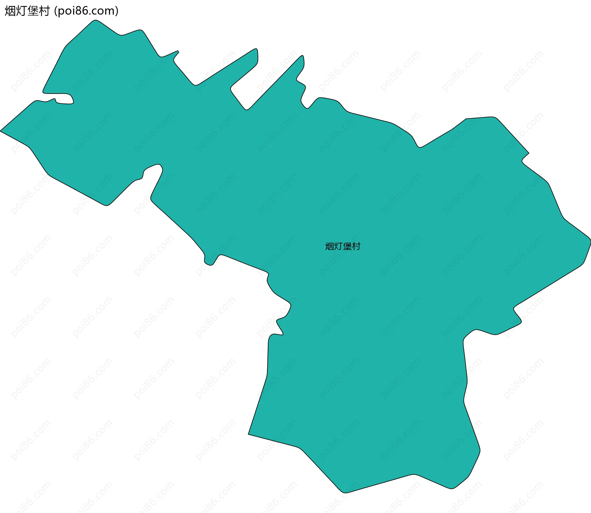 烟灯堡村边界地图