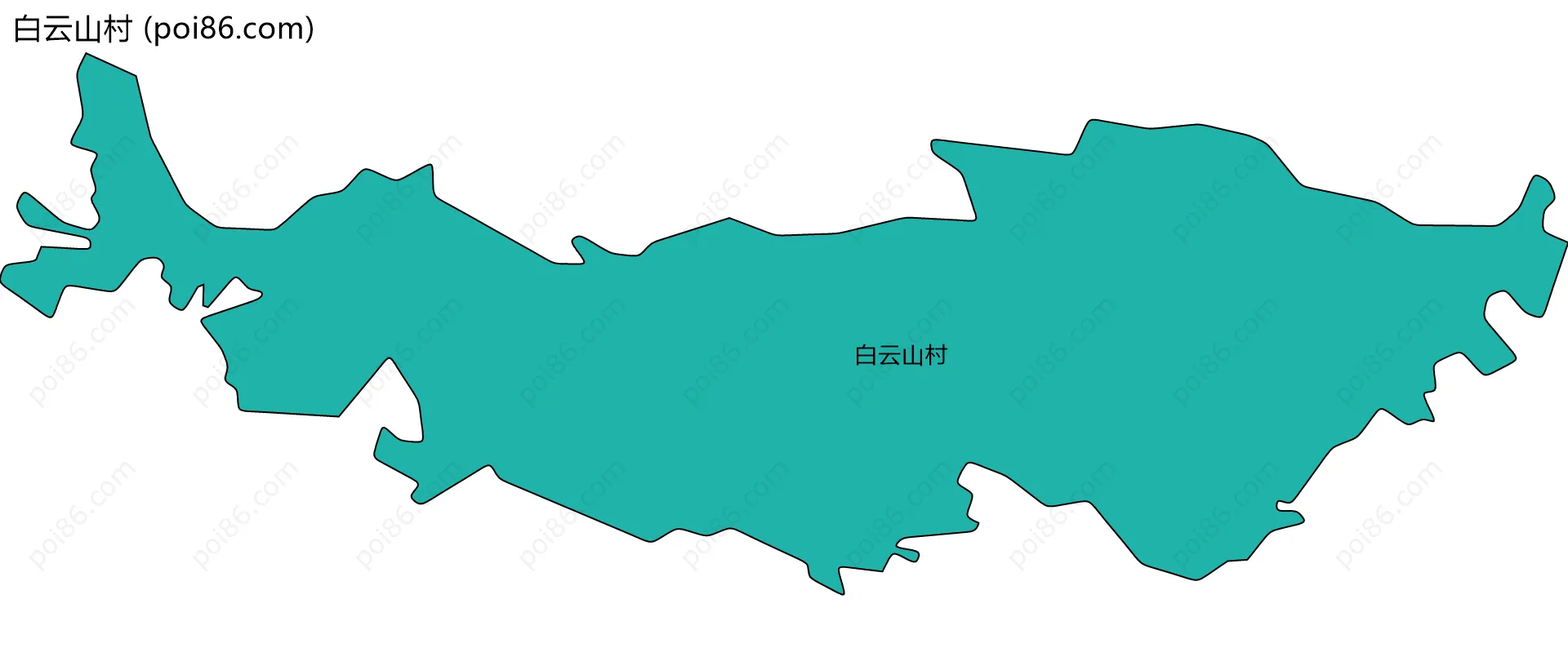 白云山村边界地图