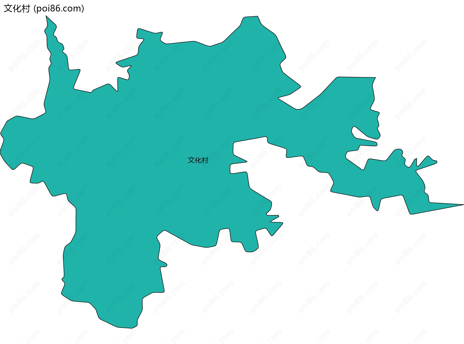 文化村边界地图