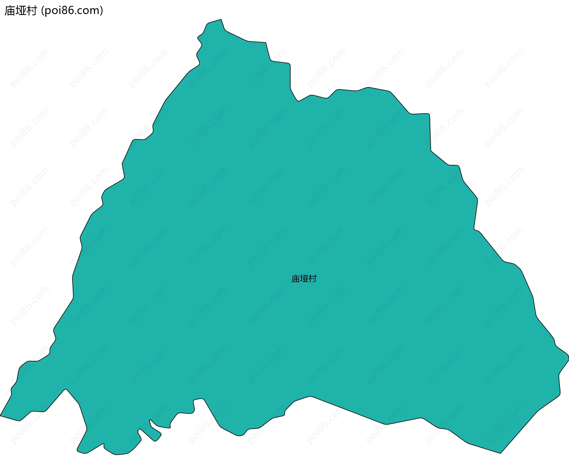 庙垭村边界地图