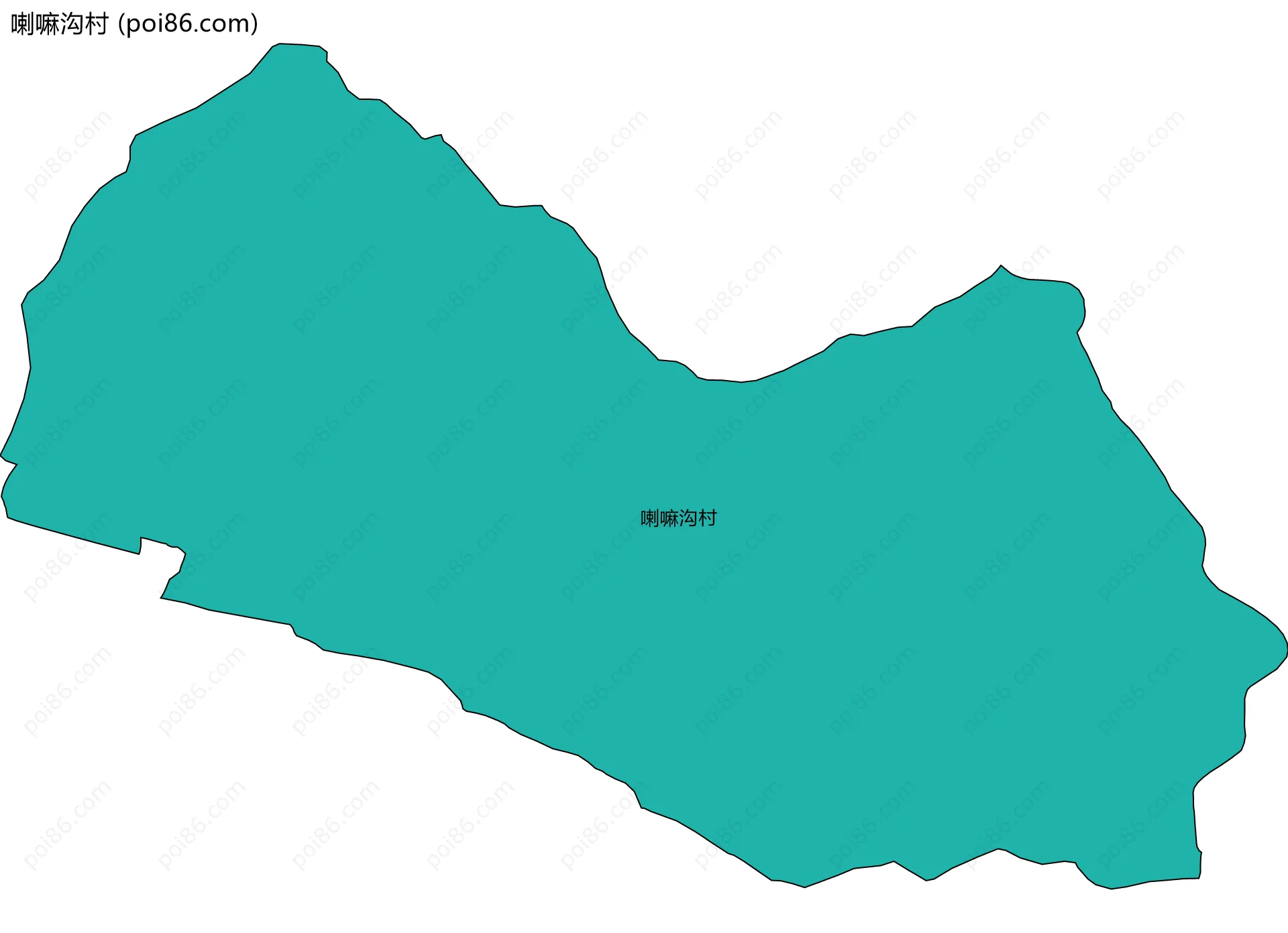 喇嘛沟村边界地图