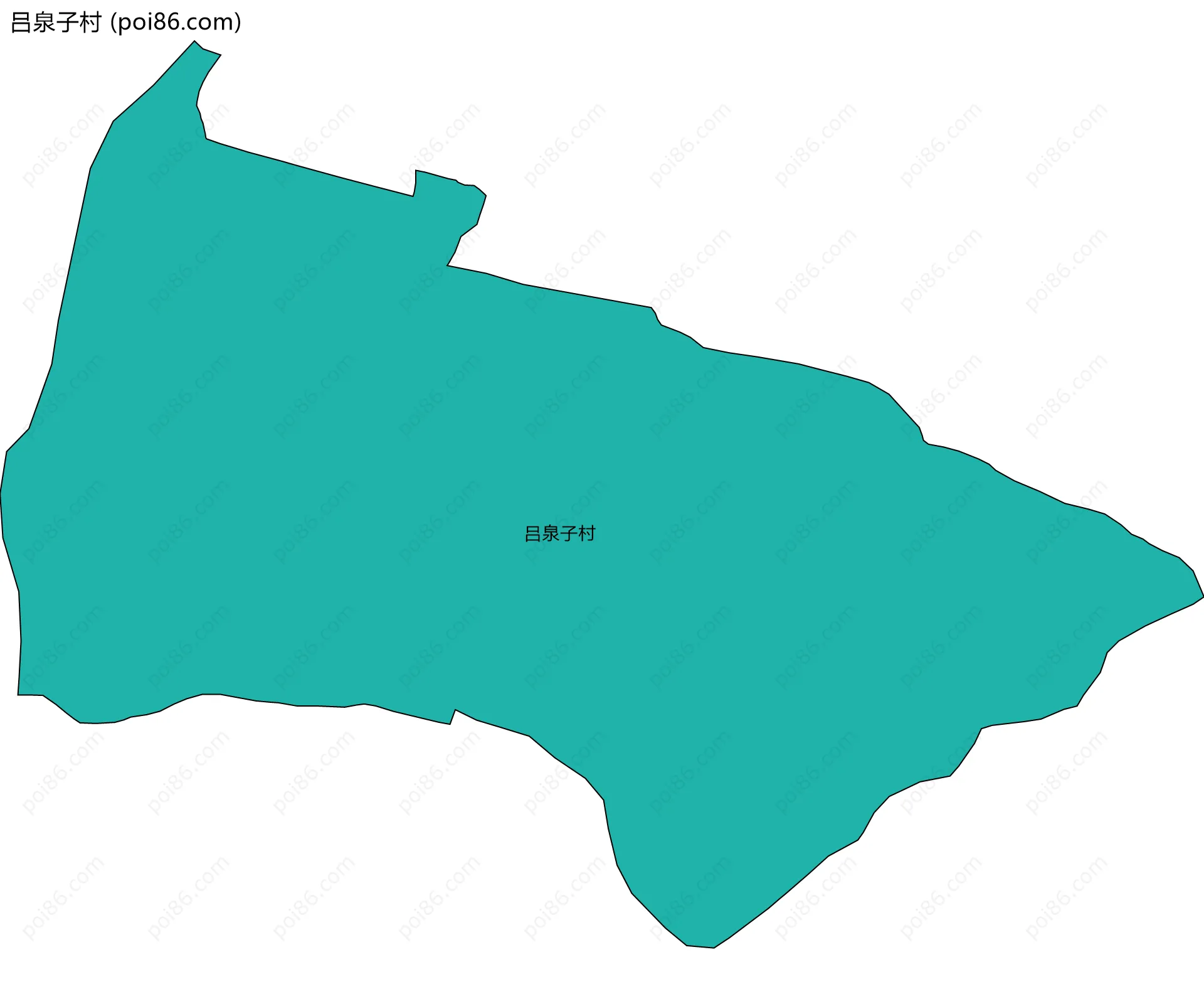 吕泉子村边界地图