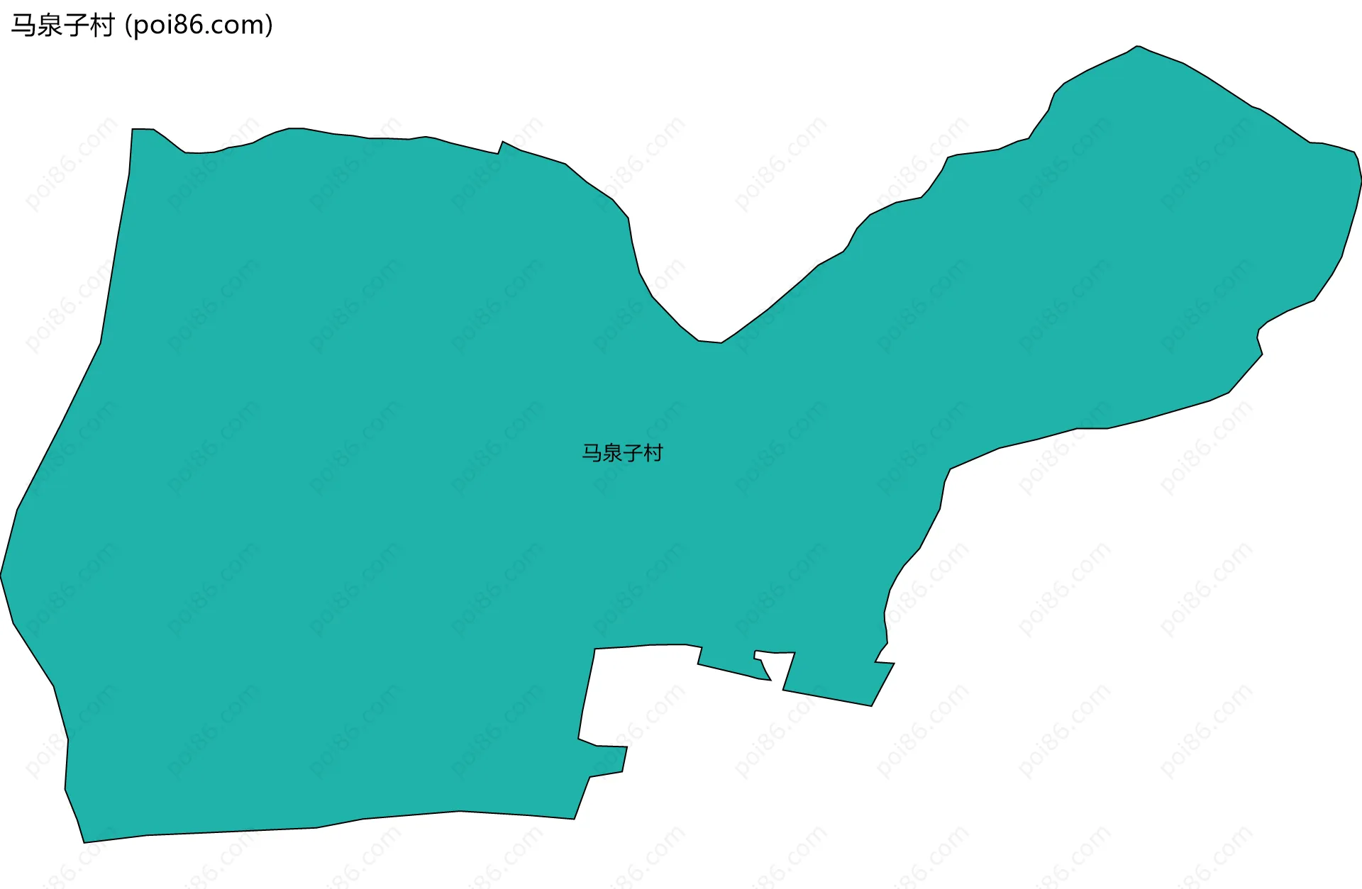马泉子村边界地图