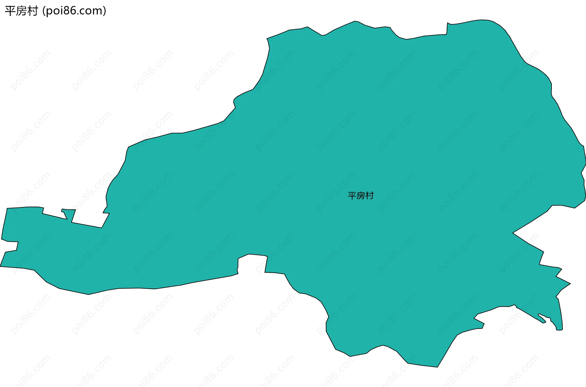 平房村边界地图