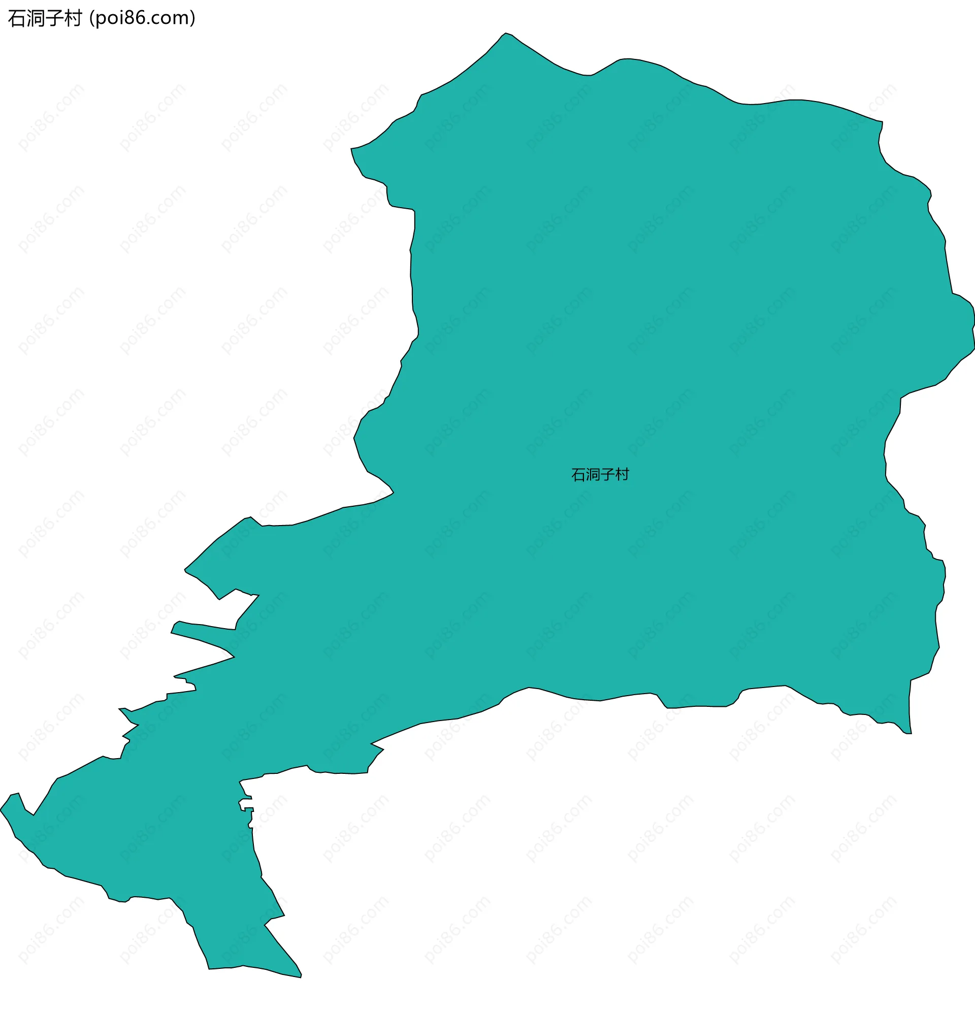 石洞子村边界地图