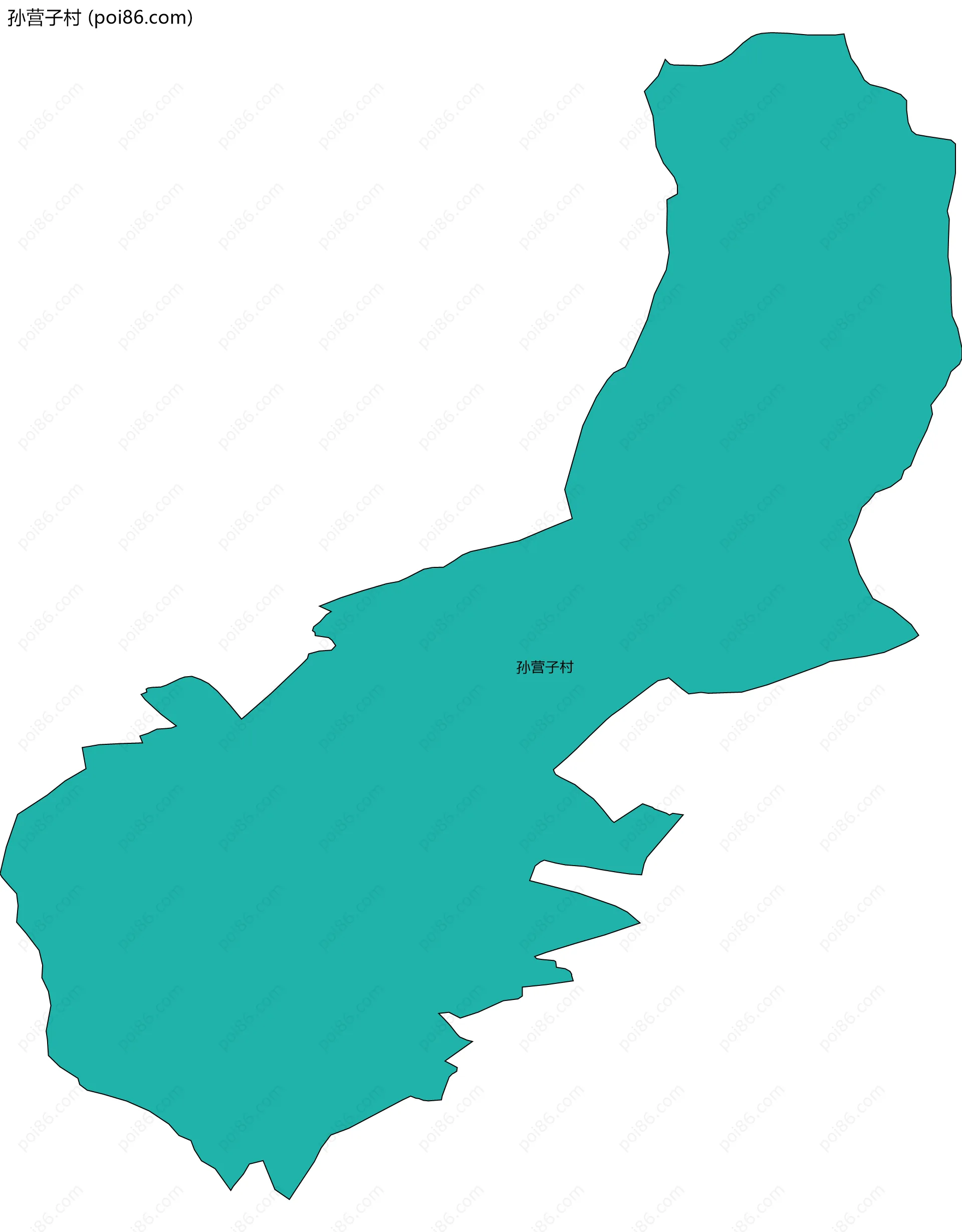 孙营子村边界地图