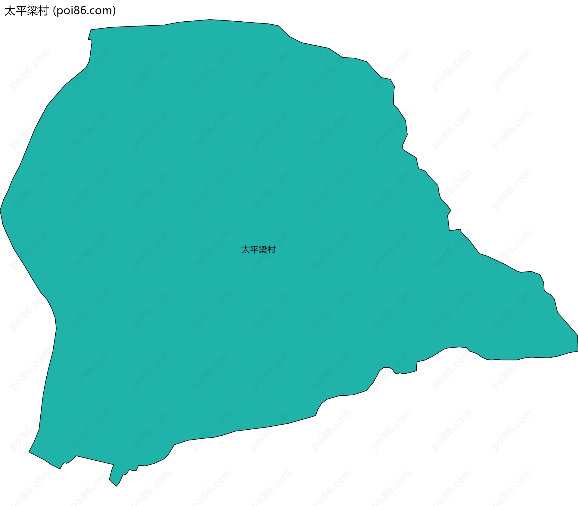 太平梁村边界地图