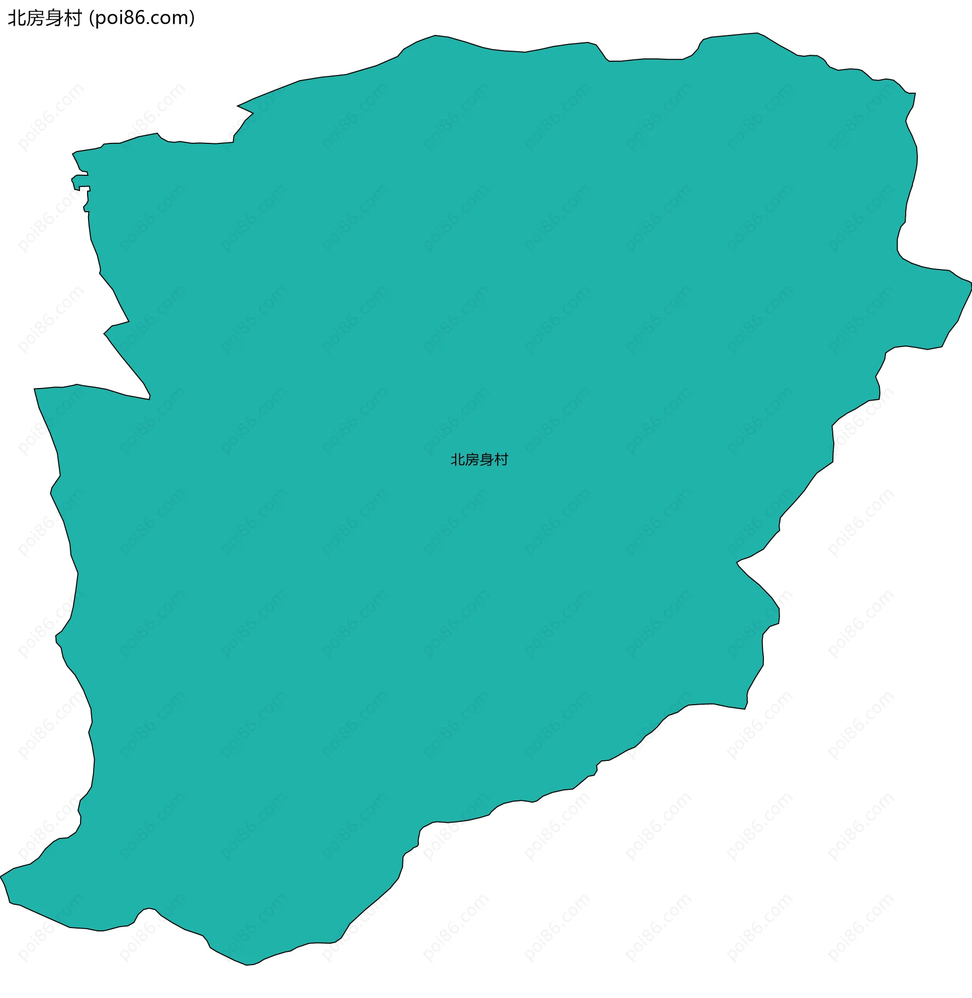 北房身村边界地图