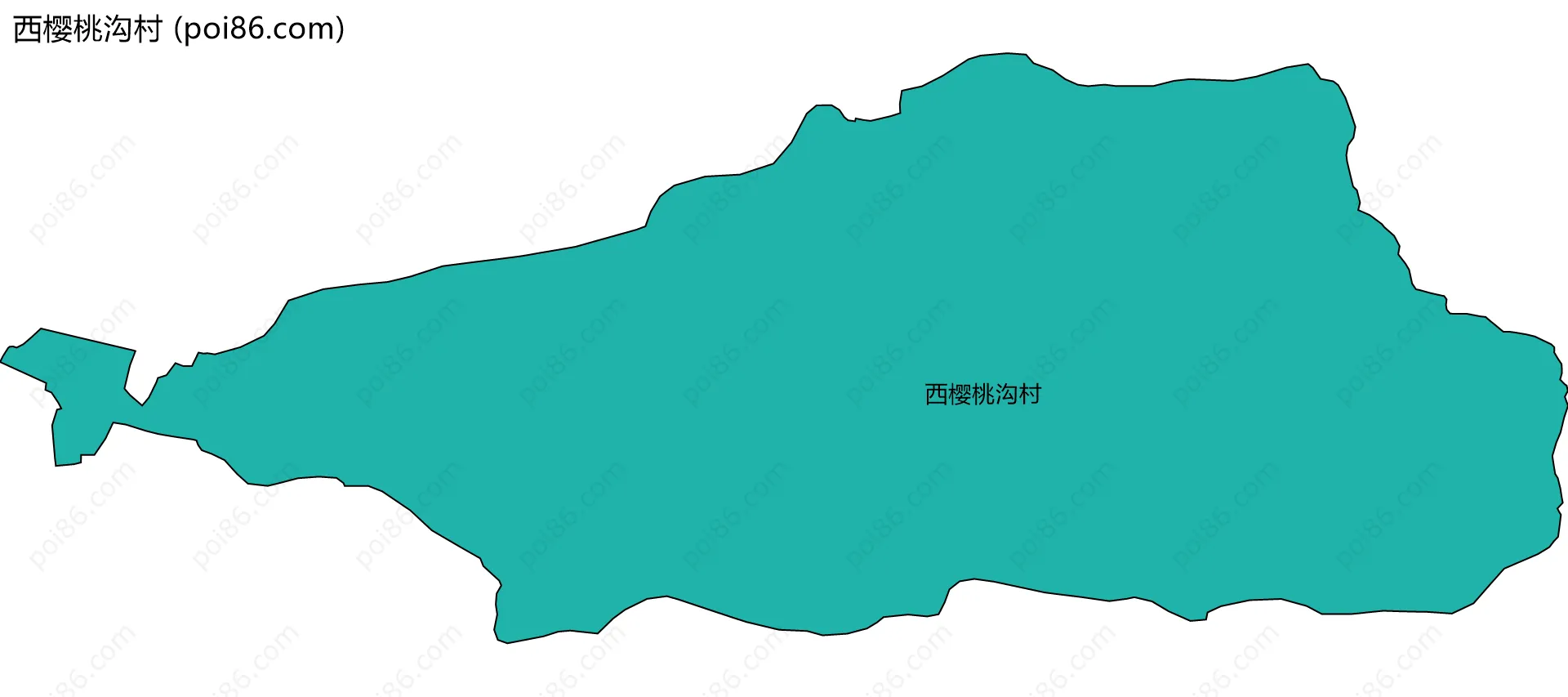 西樱桃沟村边界地图